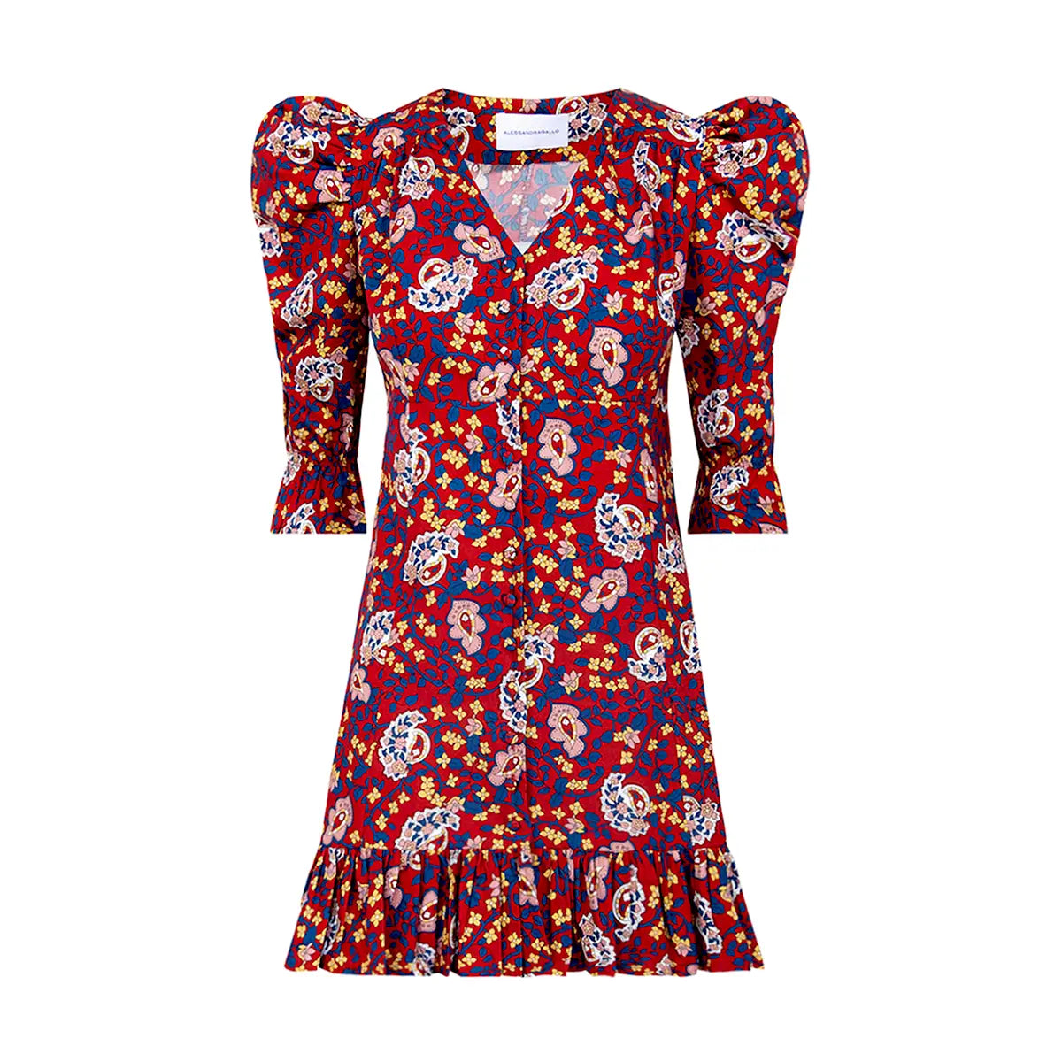 DALIA, abito corto in cotone Red Obsession.