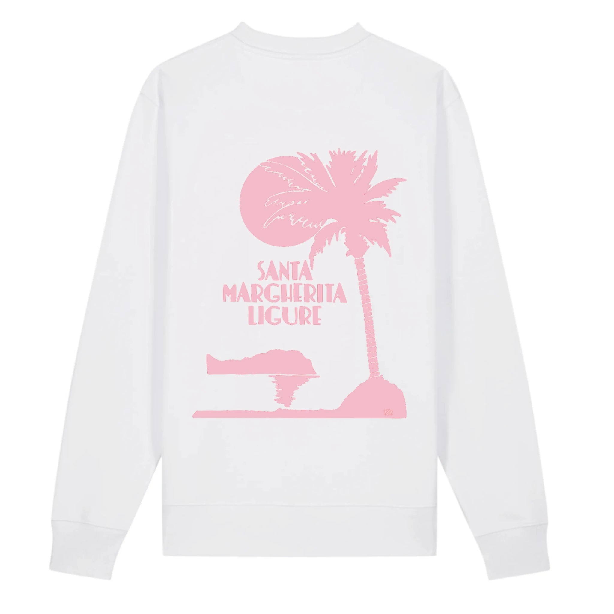 Felpa Santa Margherita rosa cotone biologico sostenibile Cabina 42 Collection Alessandra Gallo