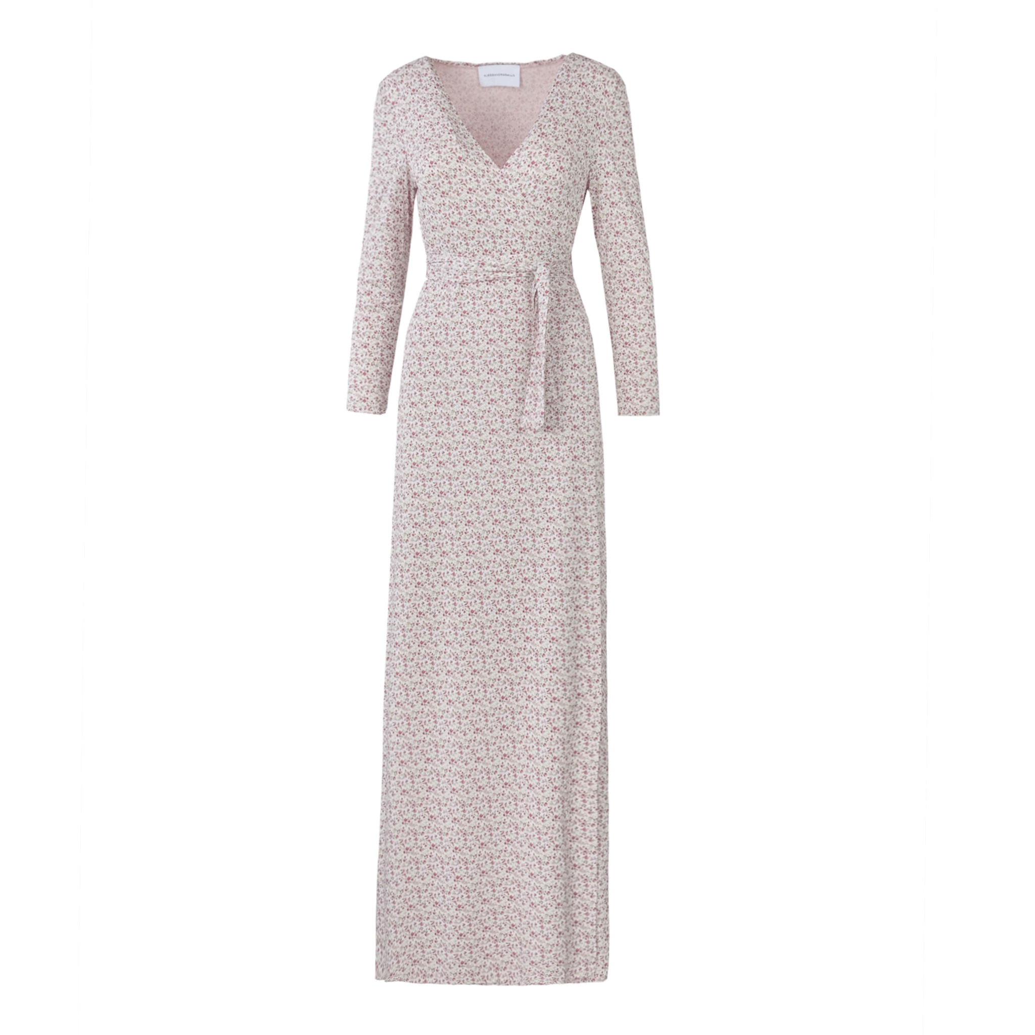 LETIZIA abito lungo portafoglio in lycra Roses - elegante abito Made in Italy Stretch Collection