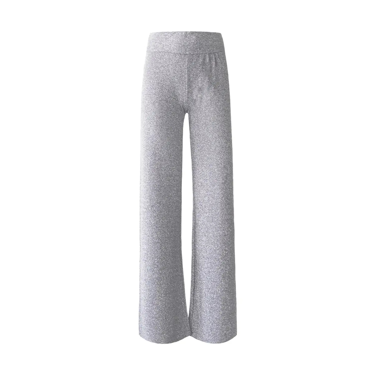 Pantalone palazzo in lurex argento MIMI con vita elasticizzata – Alessandra Gallo