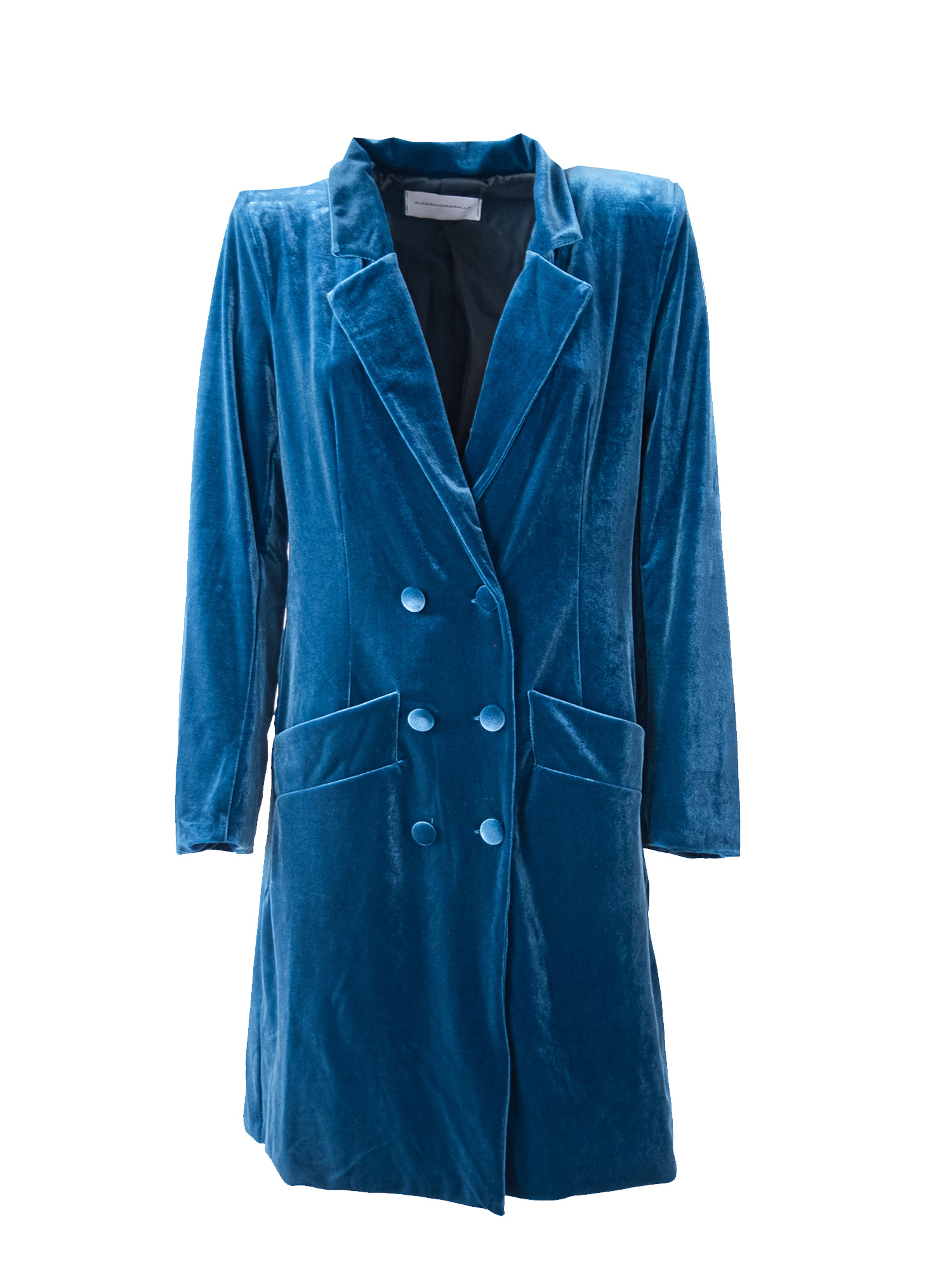NORA - dress robe coat in teal chenille