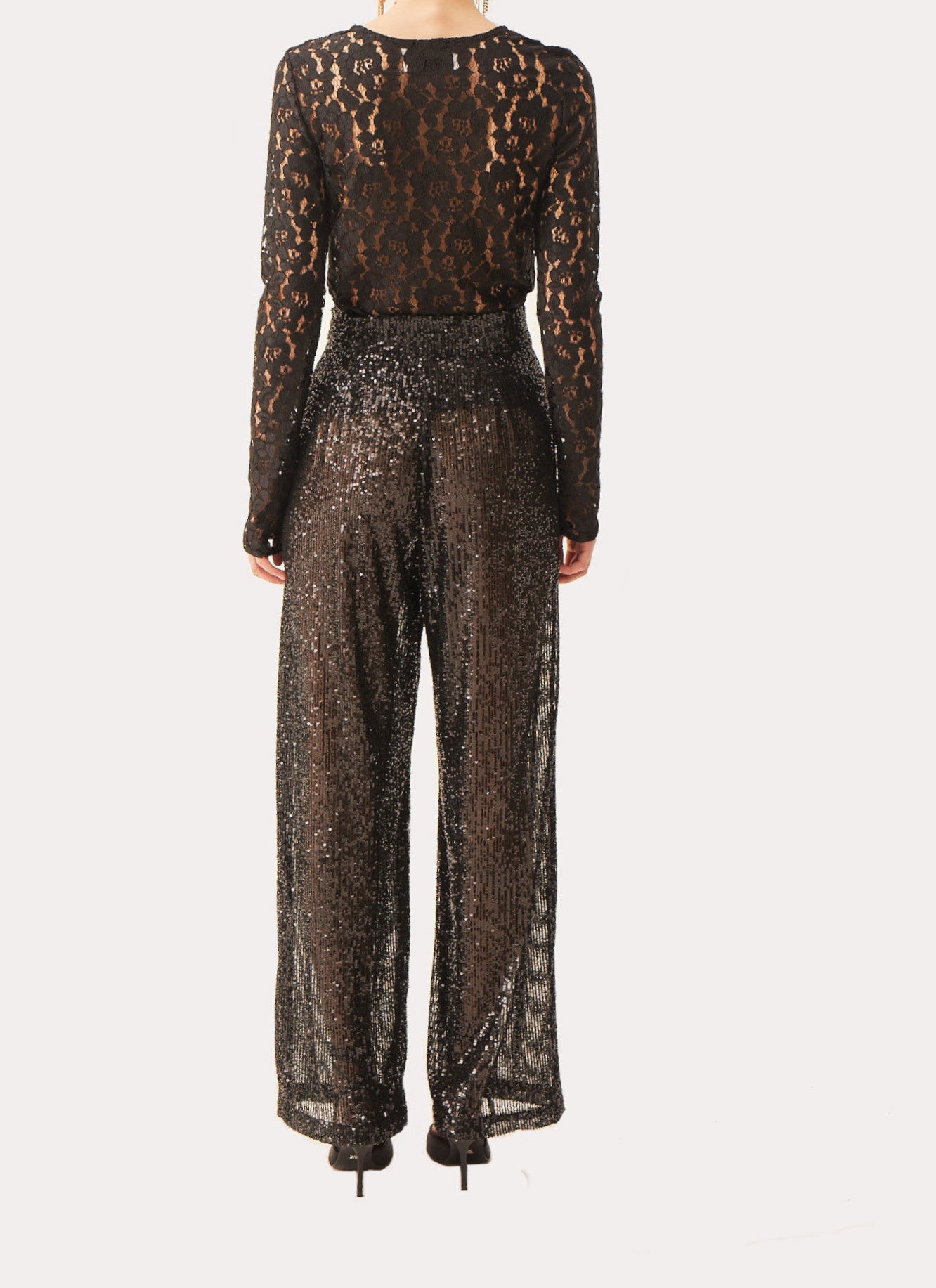 VIOLET - shirt in lace black