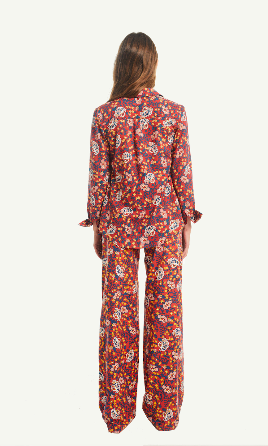 PEONIA - blouse in cotton Stourhead print