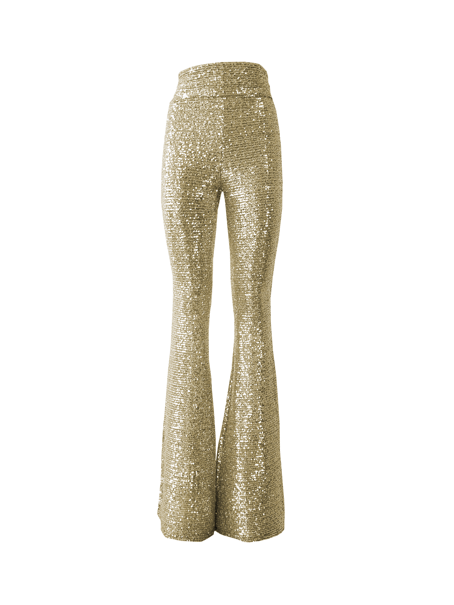 LOLA - flared pants in gold sequins