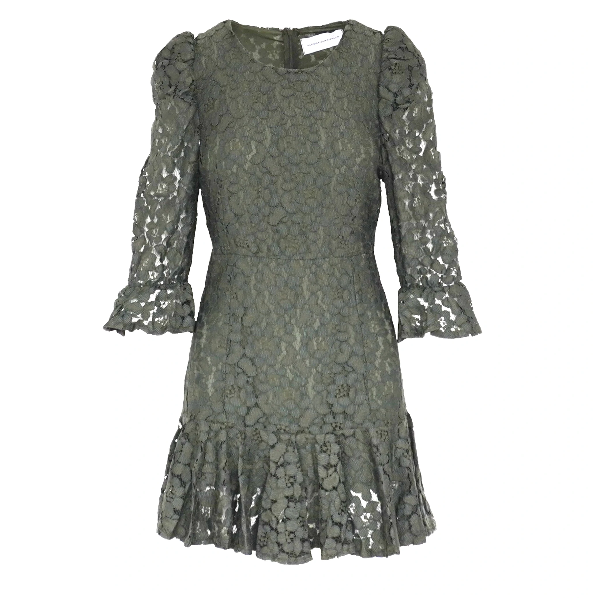 ANDREA - green lace short dress