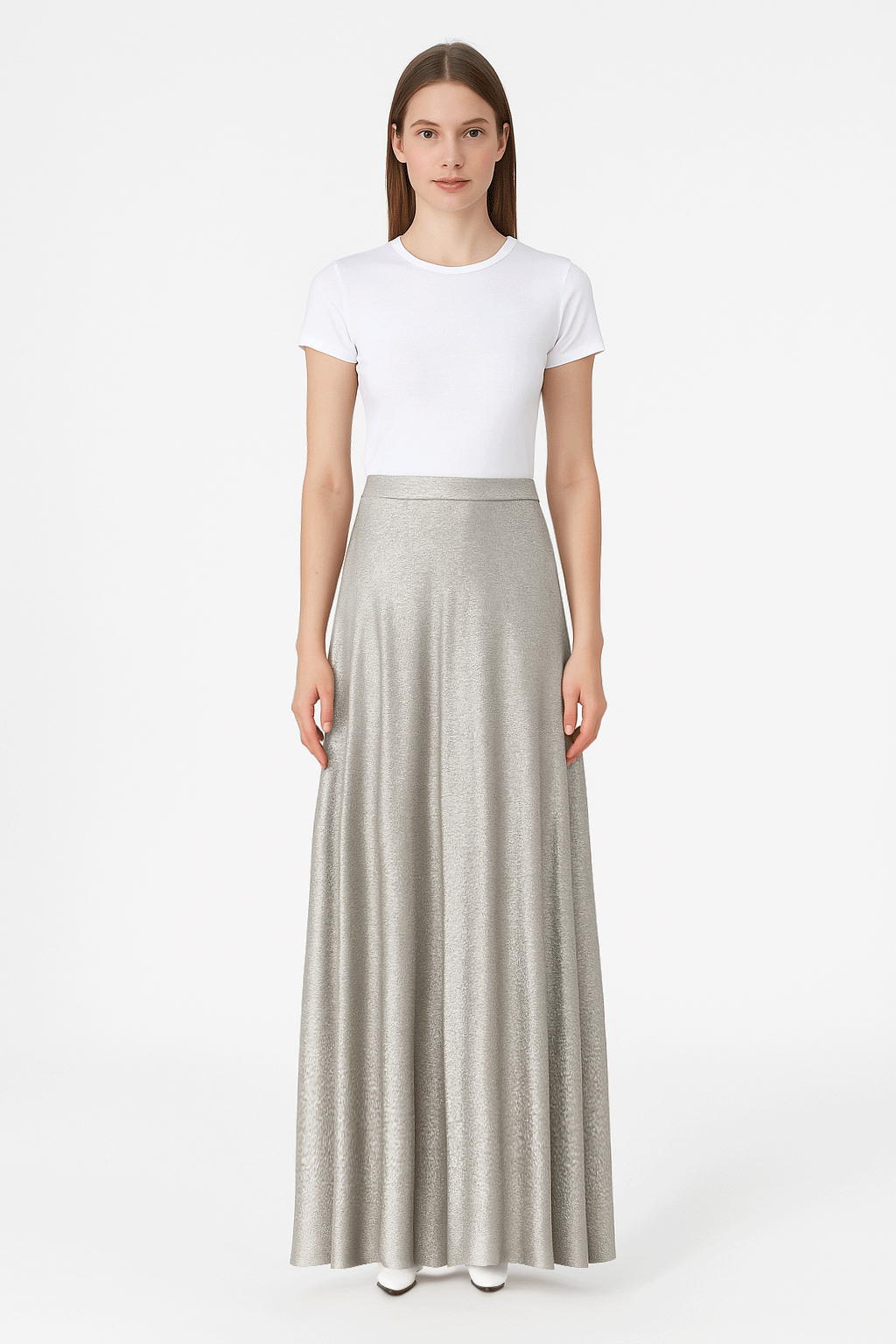 TOSCA - Gold Lurex Long Skirt 