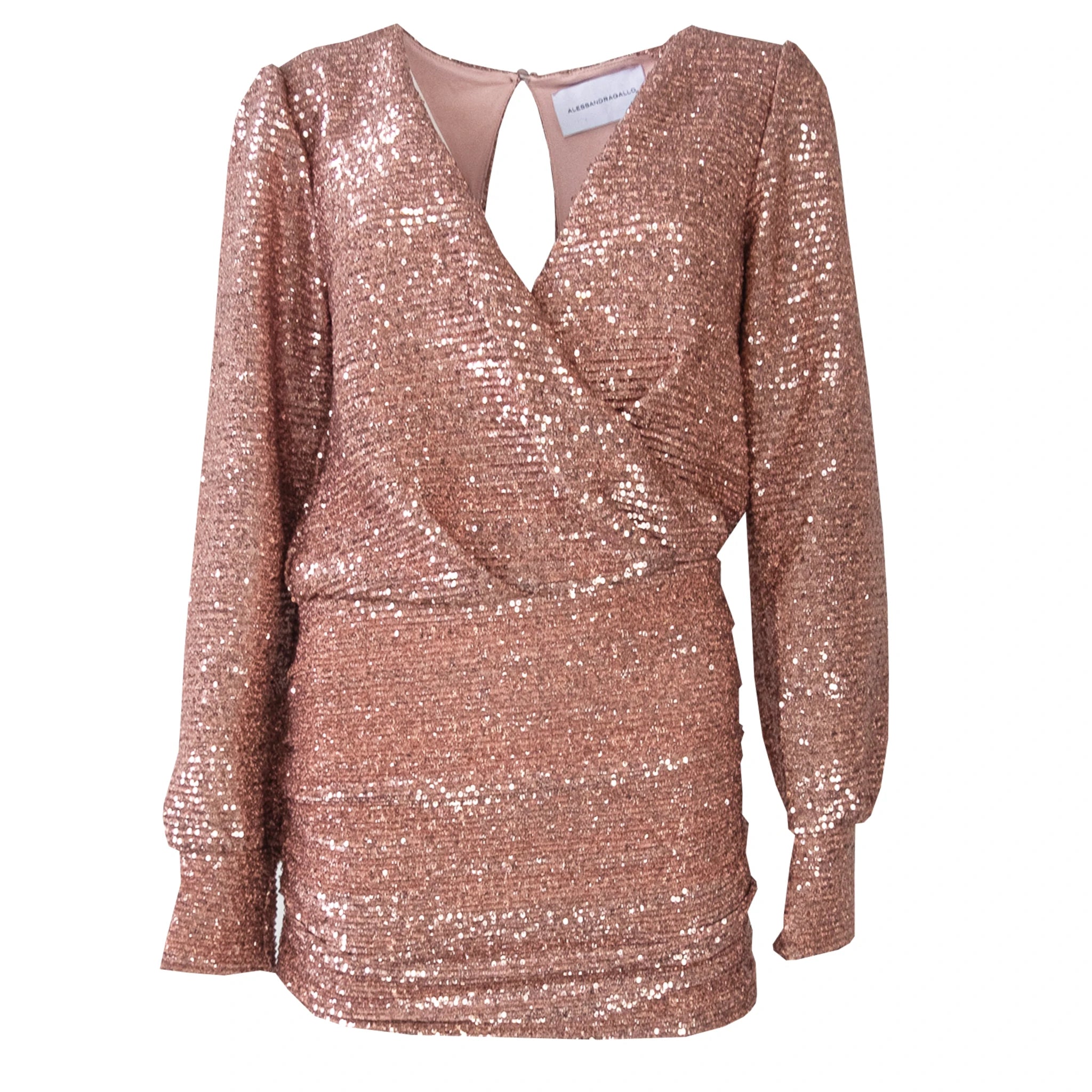 ZOE - short dress in pink sequin