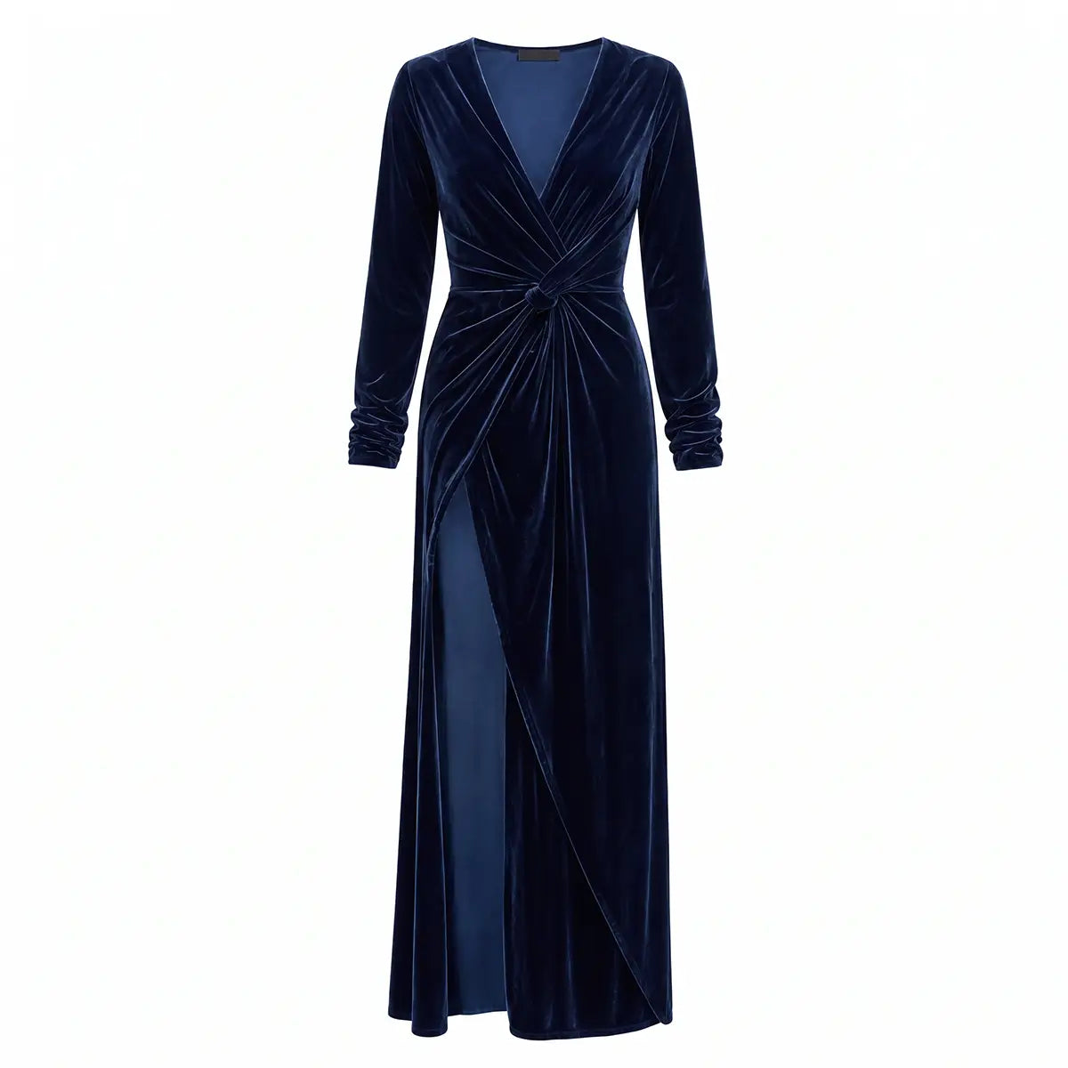 CLAUDIA - Abito Midi in Ciniglia Blu