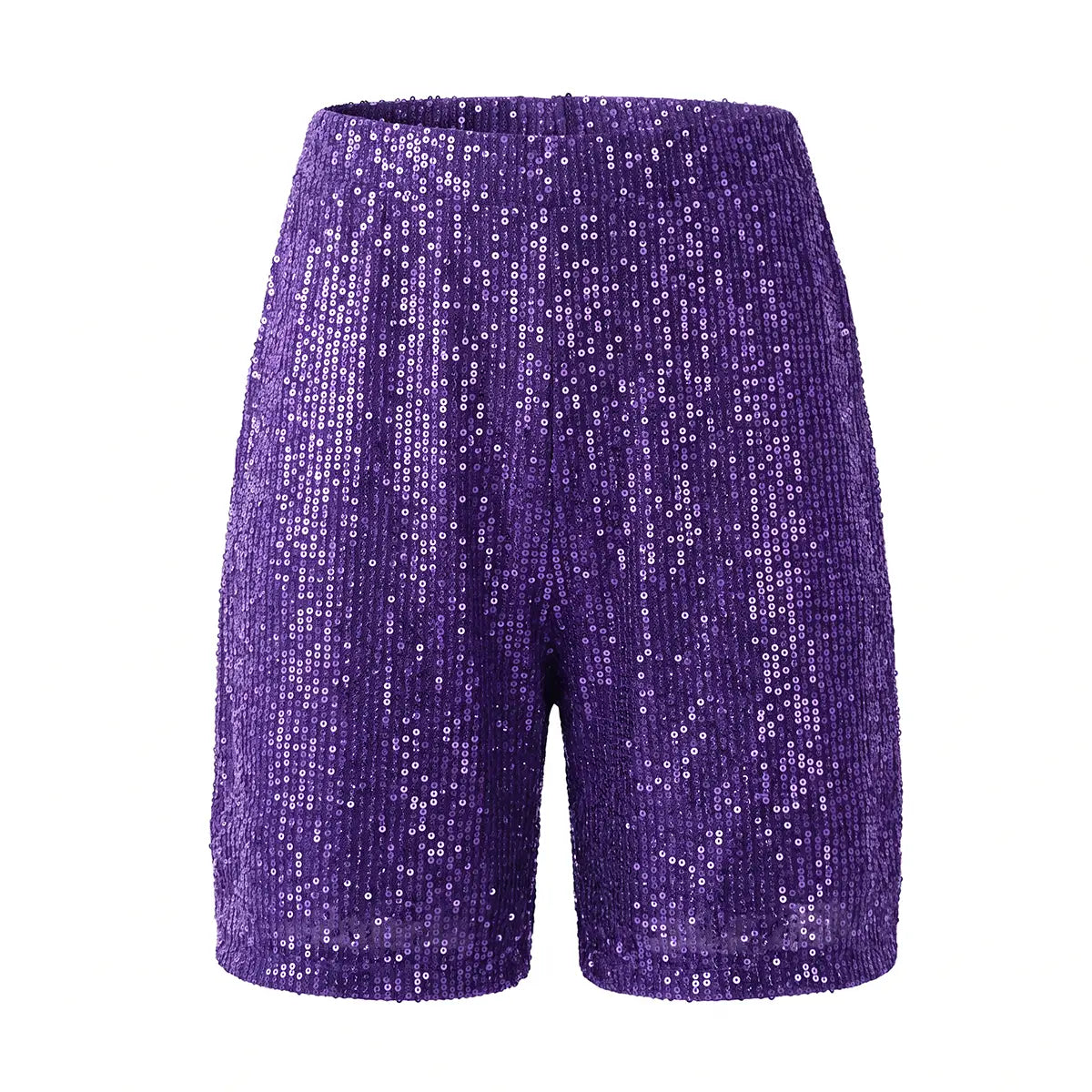 AURIGA, pantaloncini in paillettes viola.