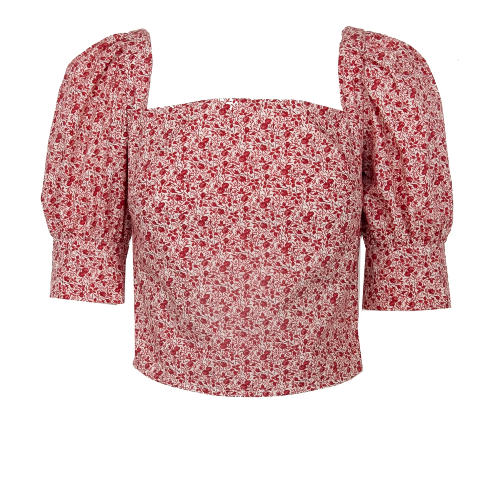 Top CAMELIA fantasia Mirabell - top con scollo quadrato Made in Italy Printemps Collection