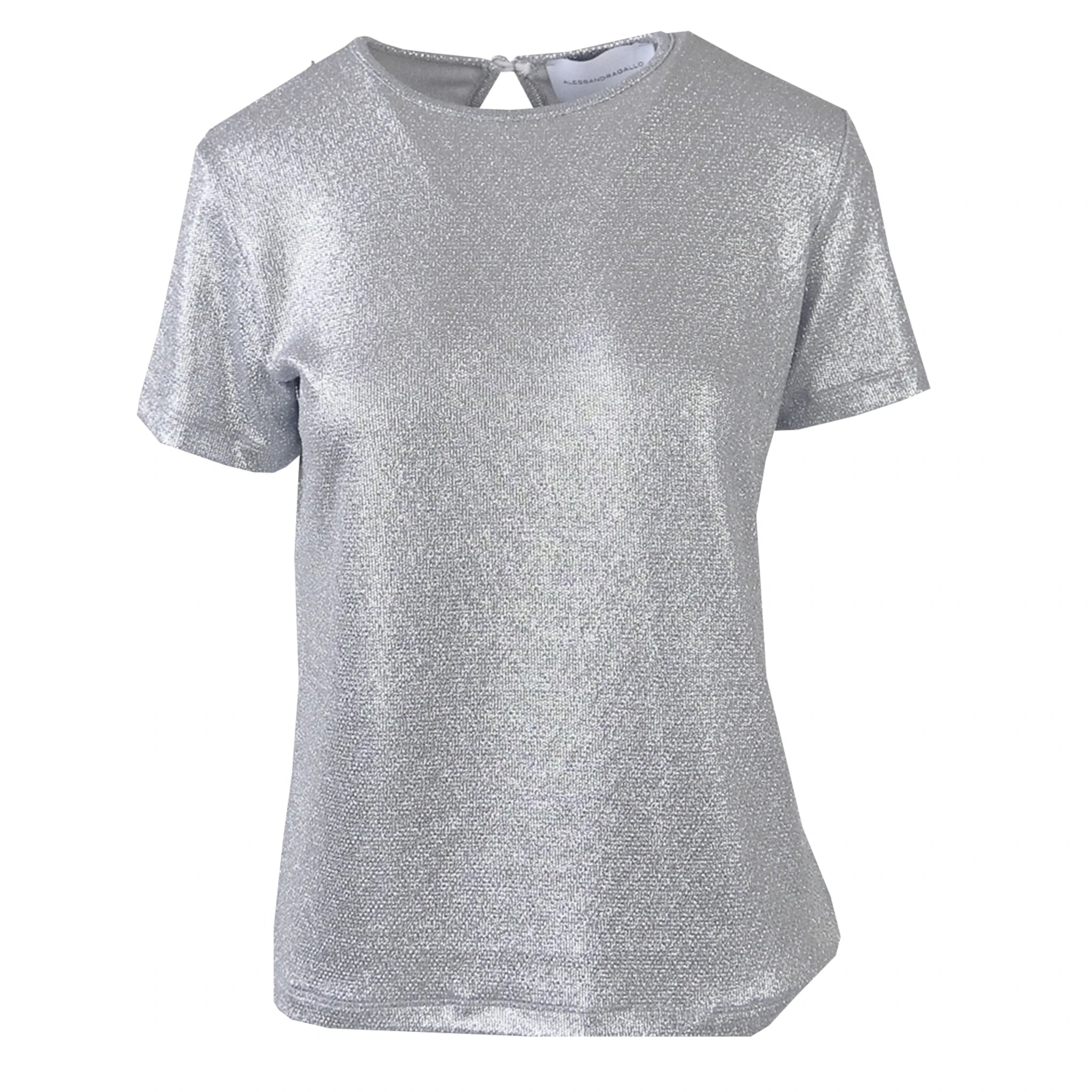 CARMEN t-shirt Alessandra Gallo lurex argento metallizzato