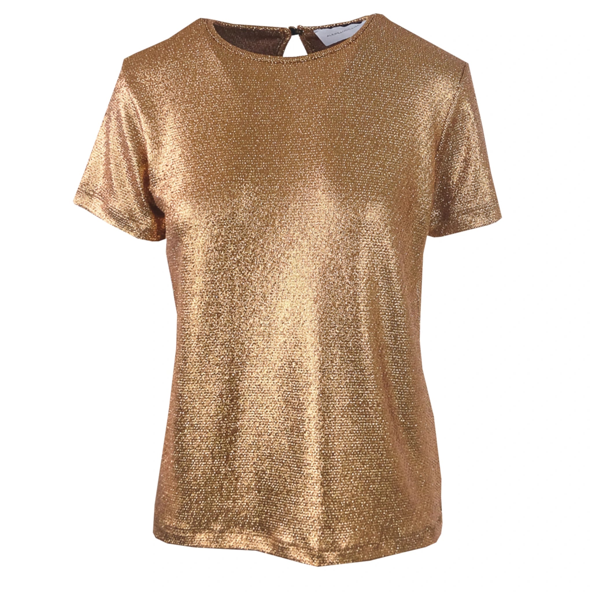 CARMEN t-shirt Alessandra Gallo lurex bronzo metallizzato