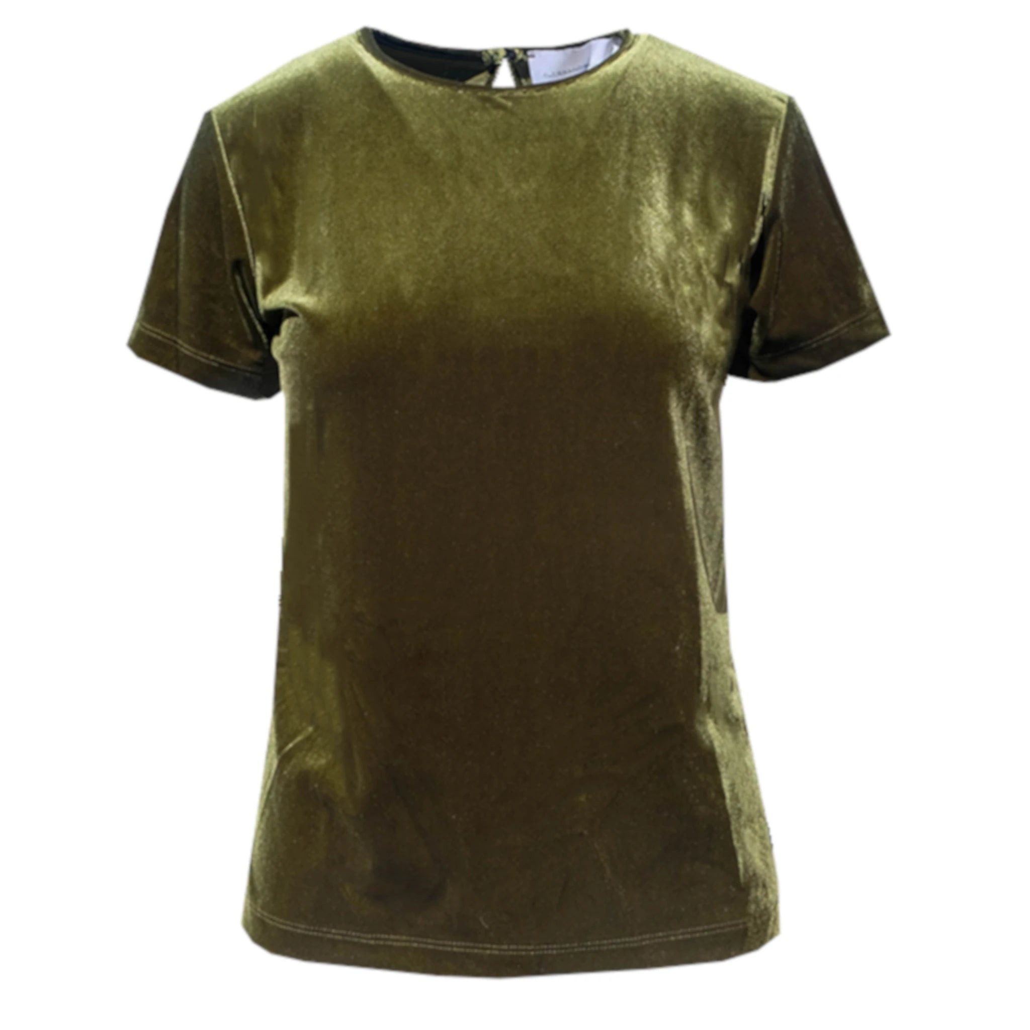 CARMEN - green chenille t-shirt