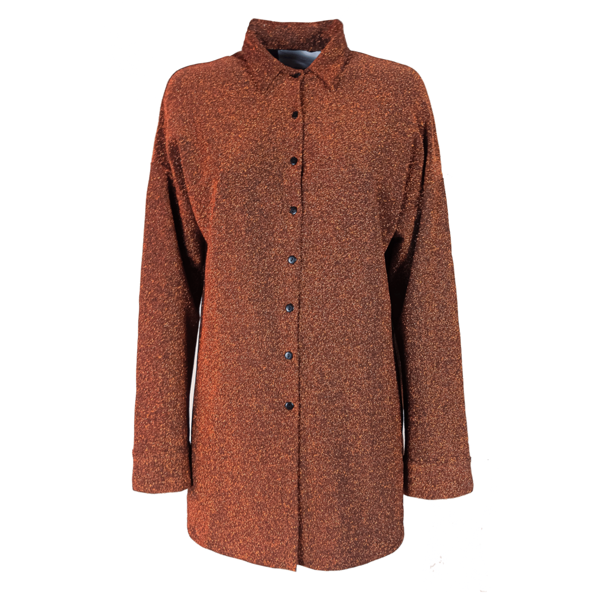 Camicia CELESTE Alessandra Gallo in lurex bronzo con colletto italiano