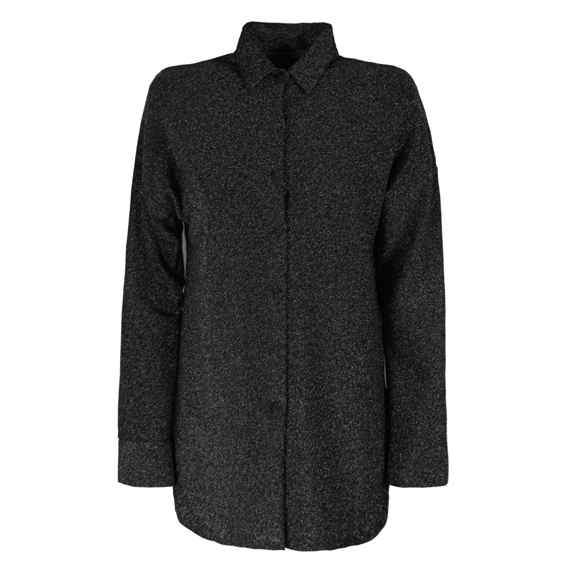 Camicia CELESTE Alessandra Gallo in lurex nero con colletto italiano