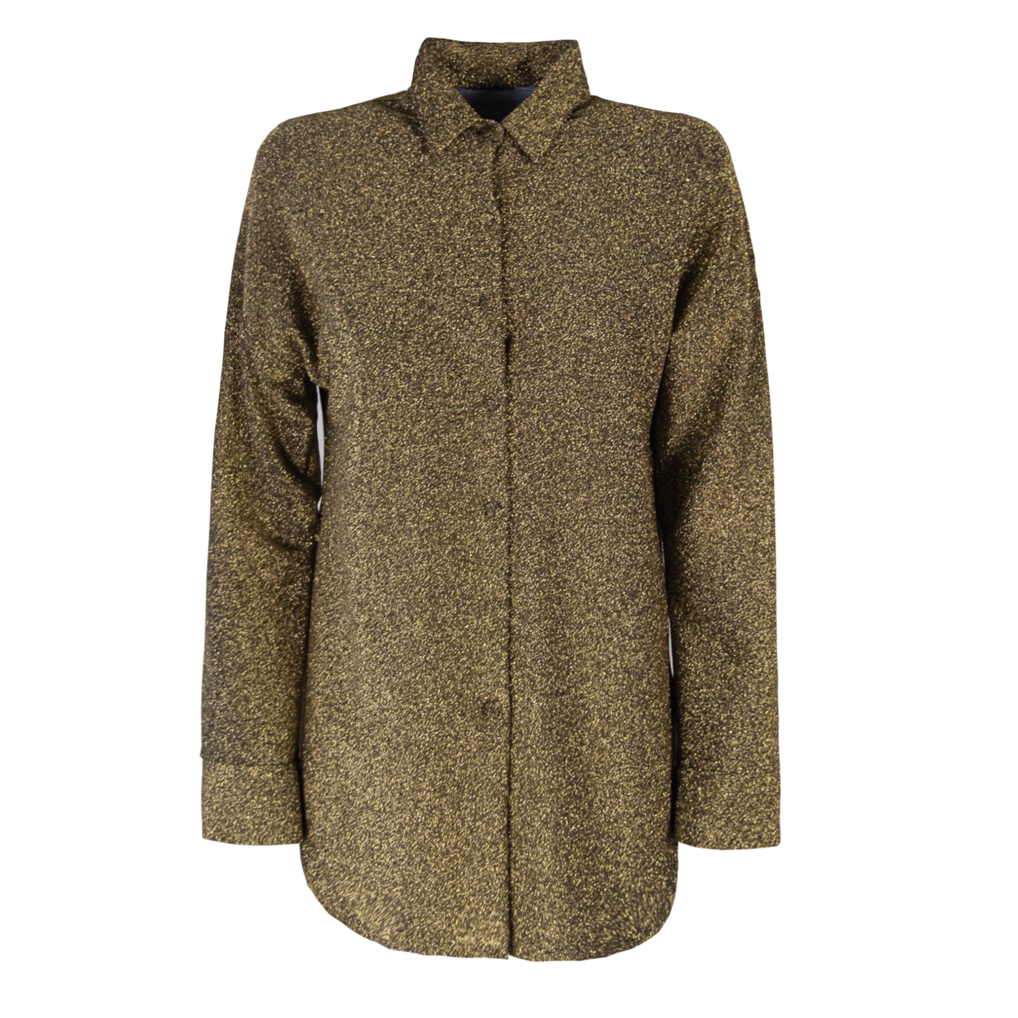 Camicia CELESTE Alessandra Gallo in lurex oro con colletto italiano