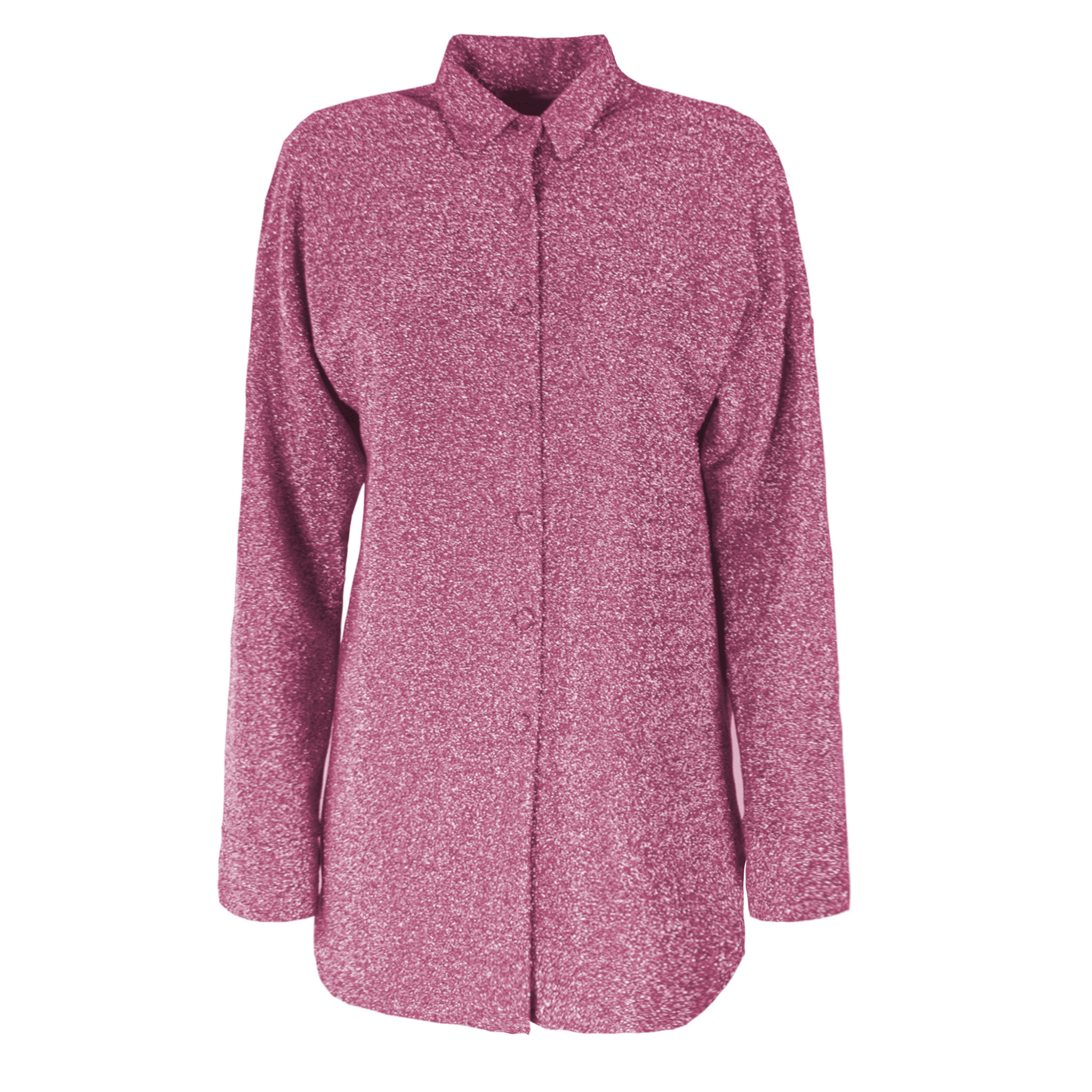 Camicia CELESTE Alessandra Gallo in lurex rosa con colletto italiano