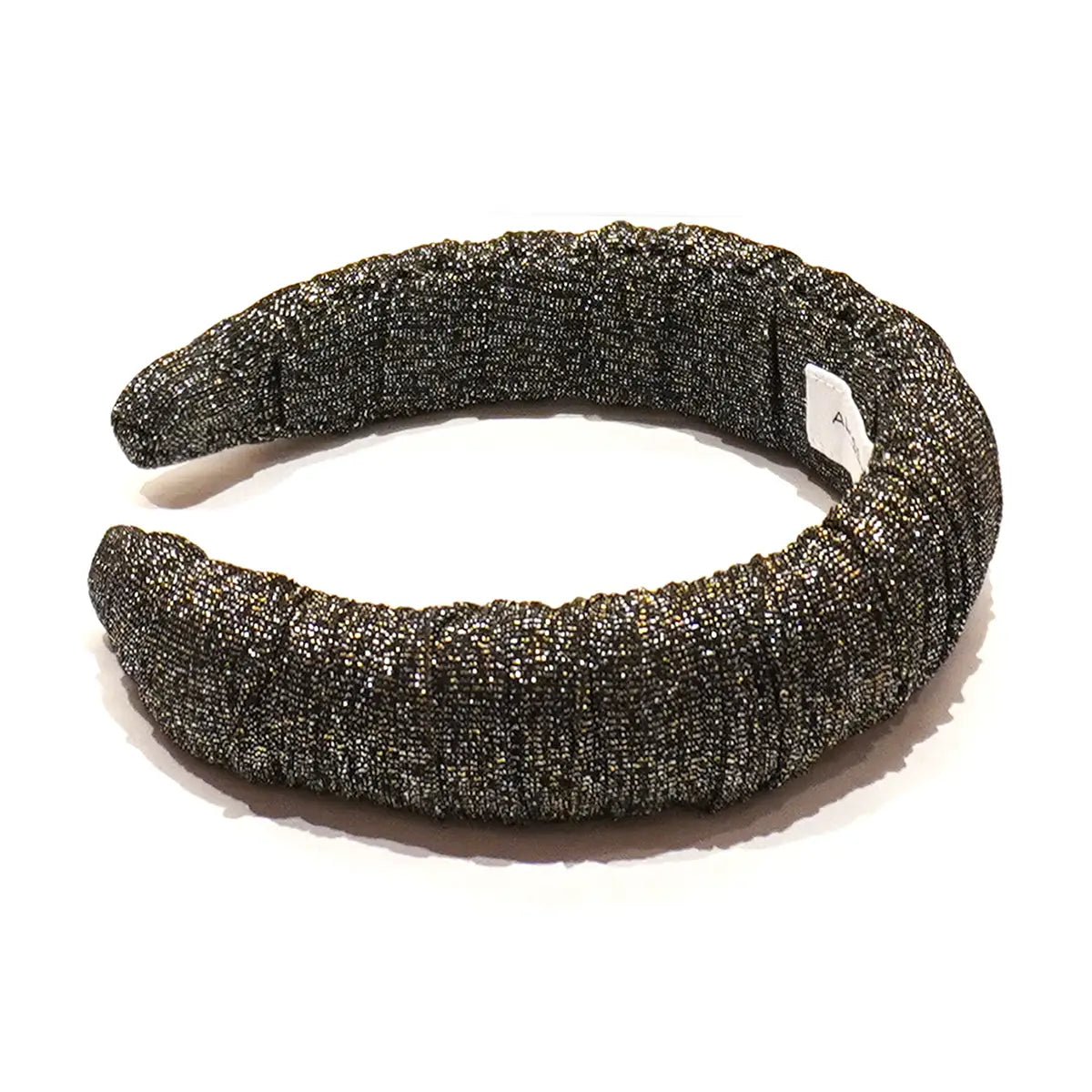 Cerchietto goffrato in lurex mix.