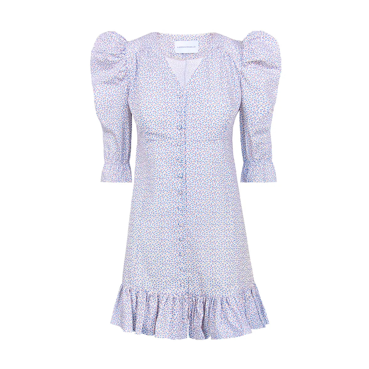 DALIA, abito corto in cotone fantasia Nets.