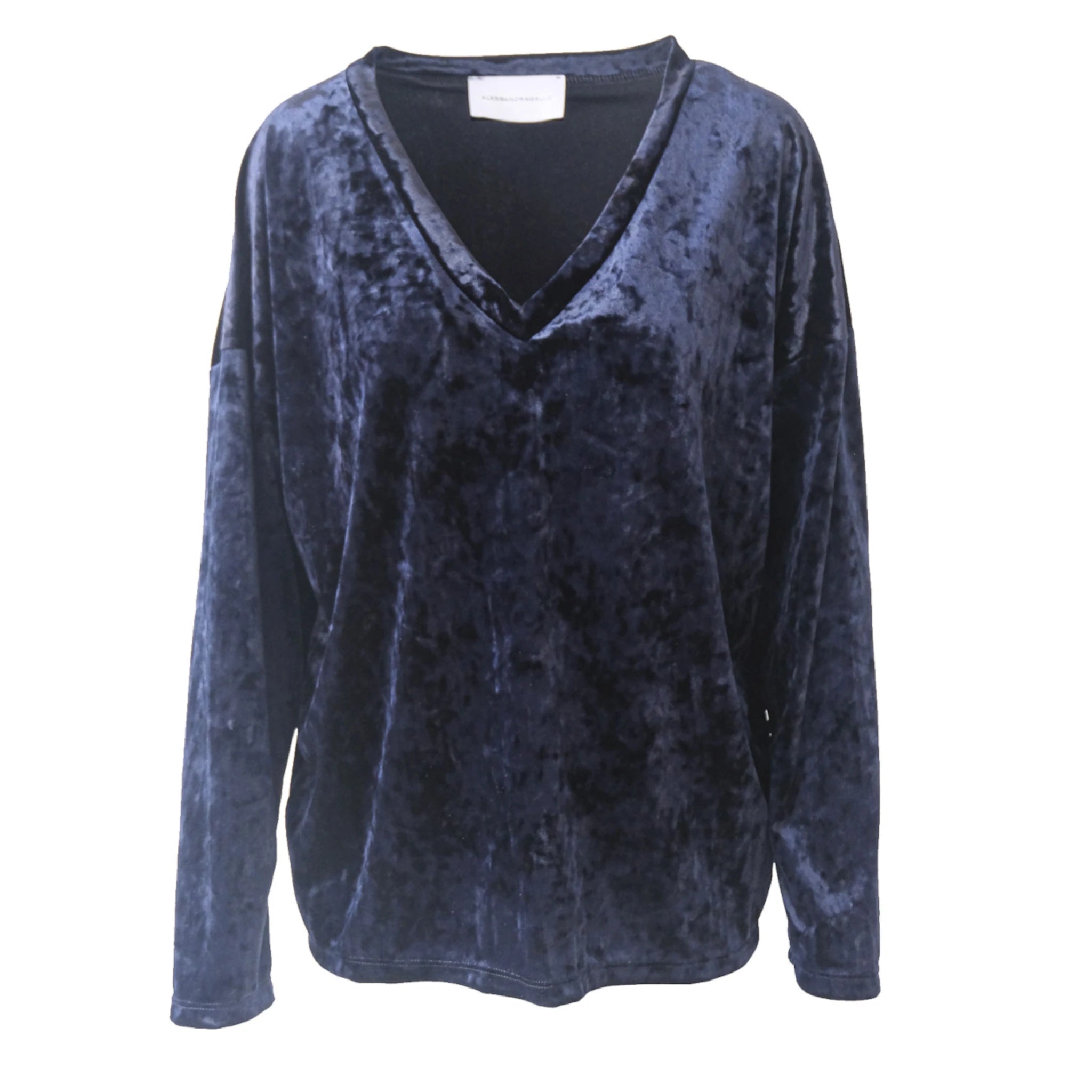 EVA - blue hammered chenille sweatshirt