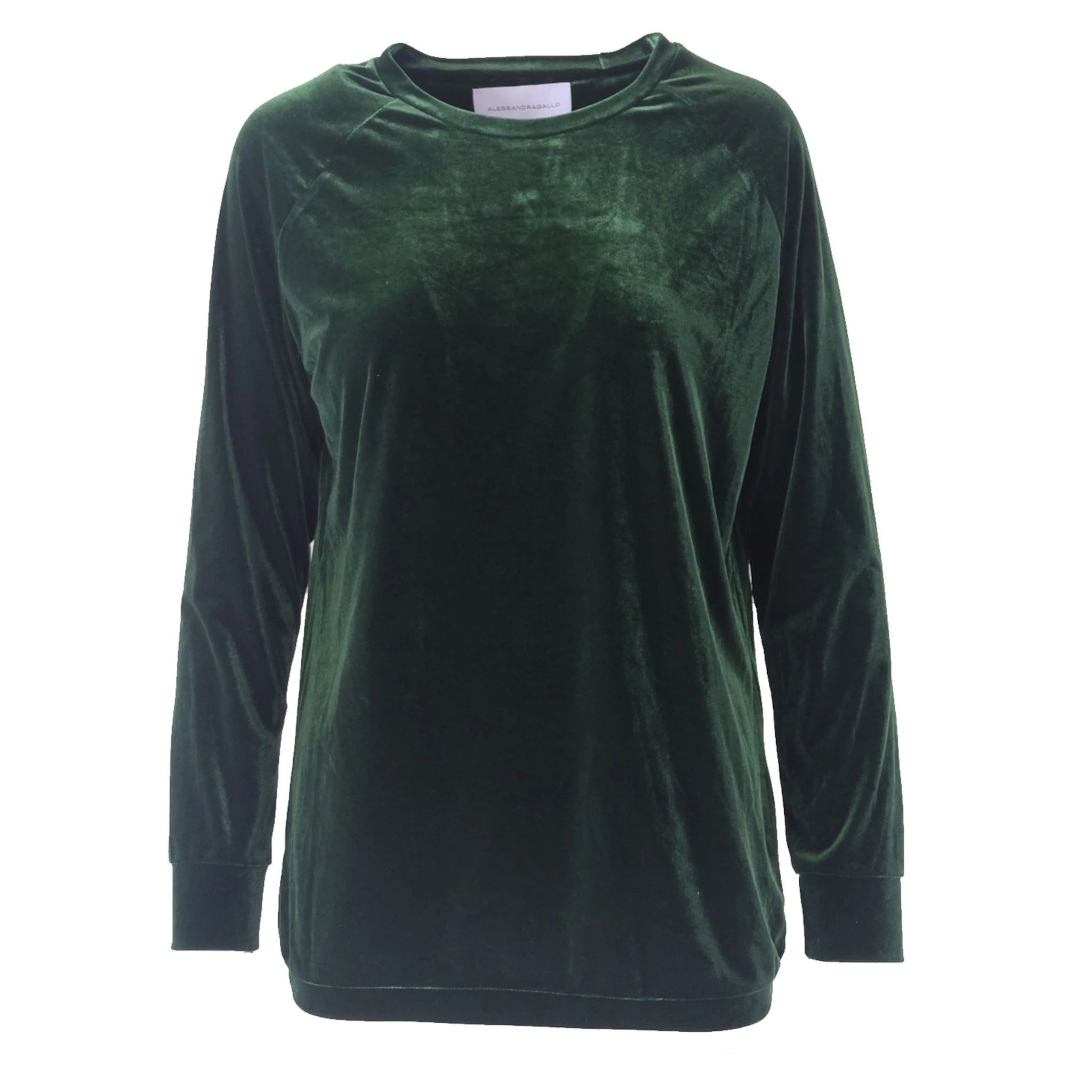 FLORA - emerald green chenille sweatshirt 