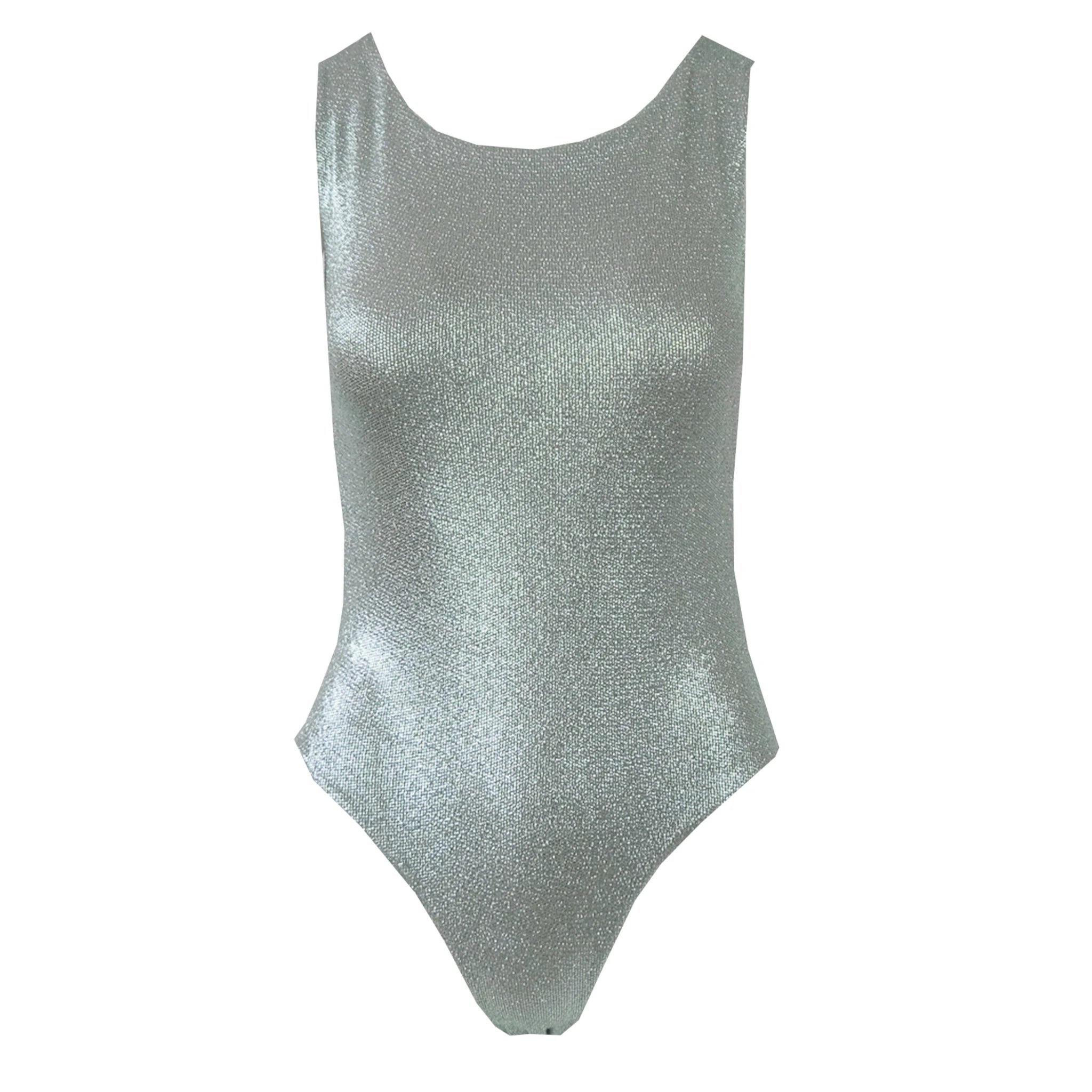 ILENIA - verdant lurex bodysuit