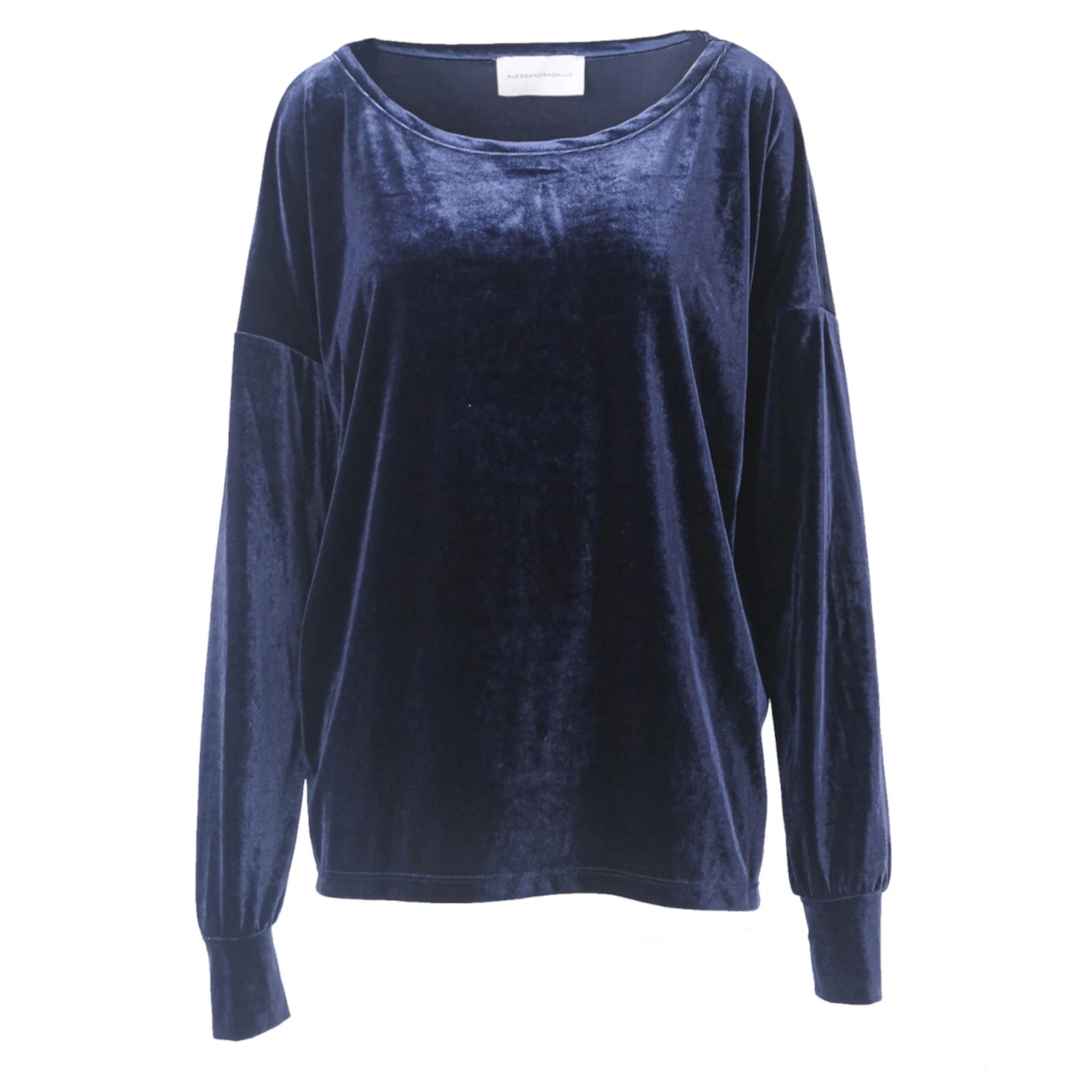 LAVINIA - blue chenille sweatshirt