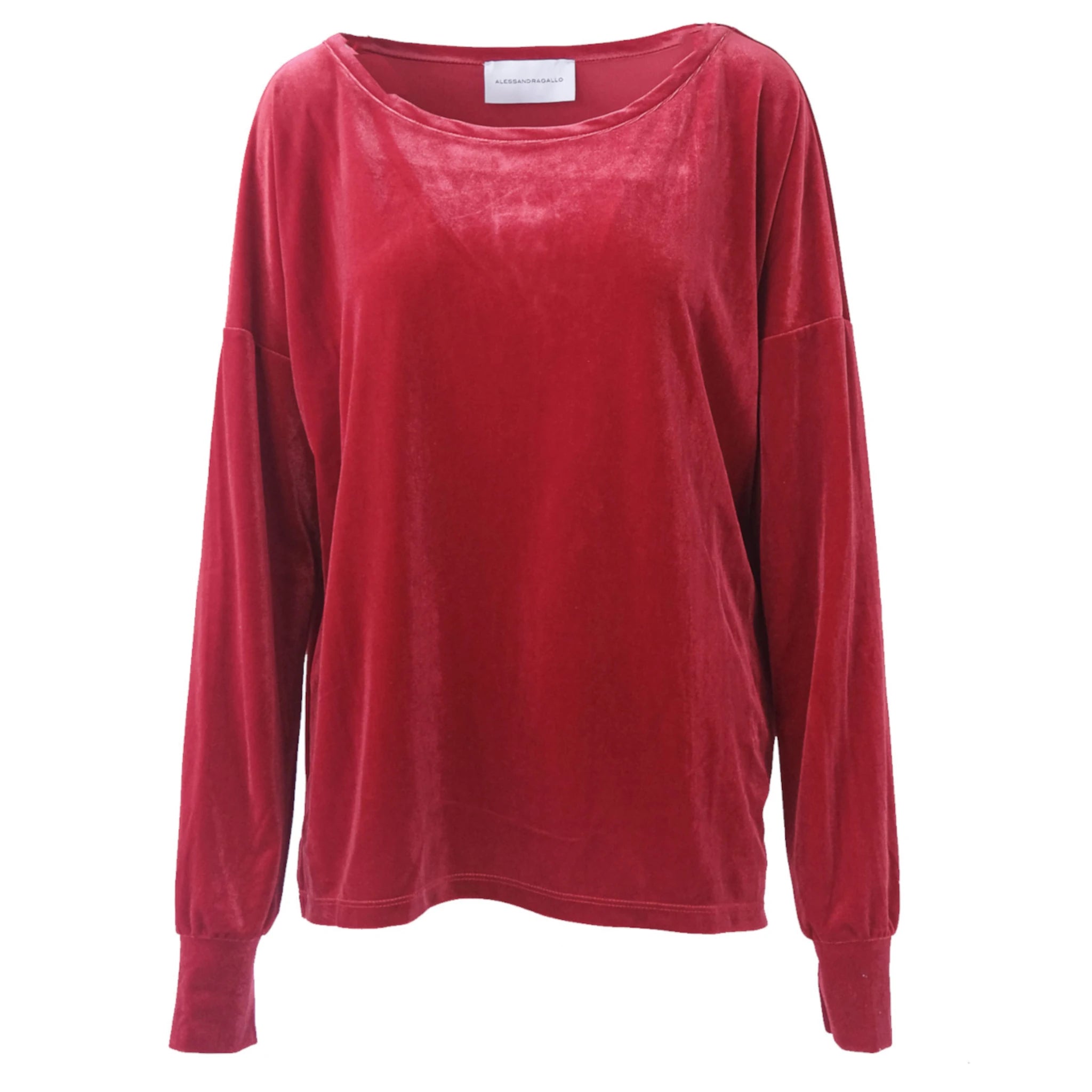 LAVINIA - red chenille sweatshirt