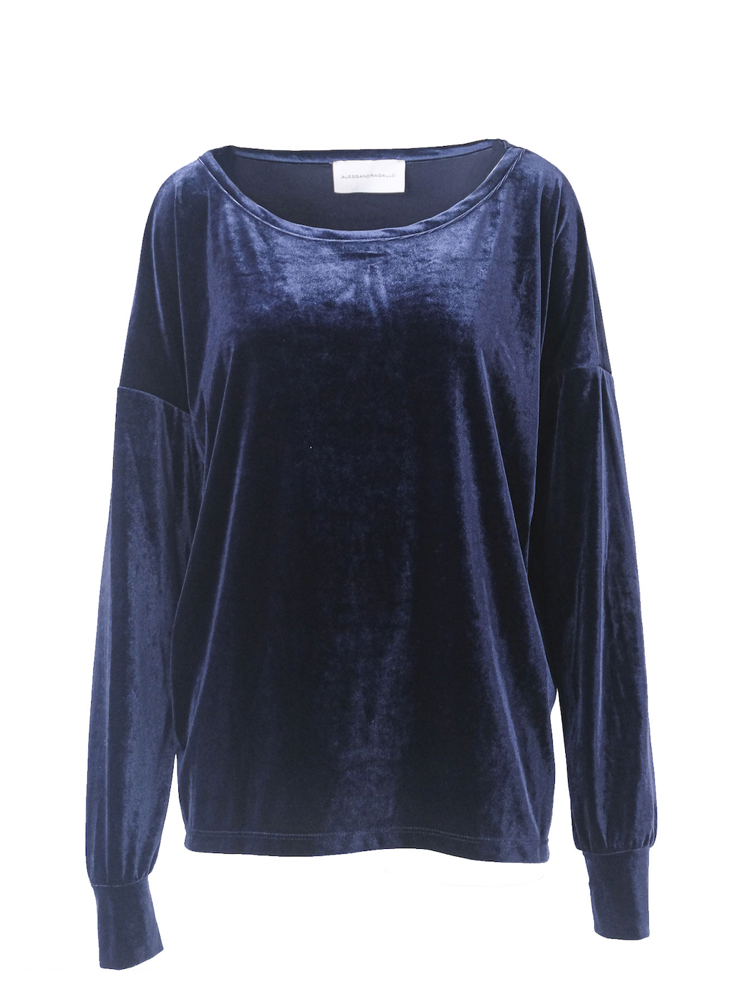 LAVINIA - blue chenille sweatshirt