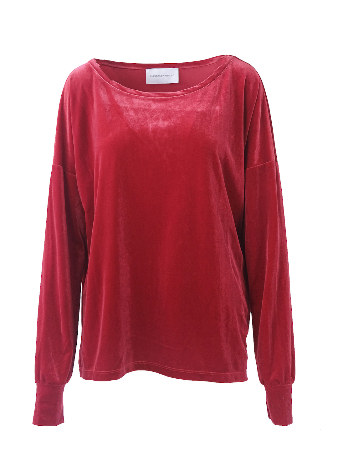 LAVINIA - red chenille sweatshirt