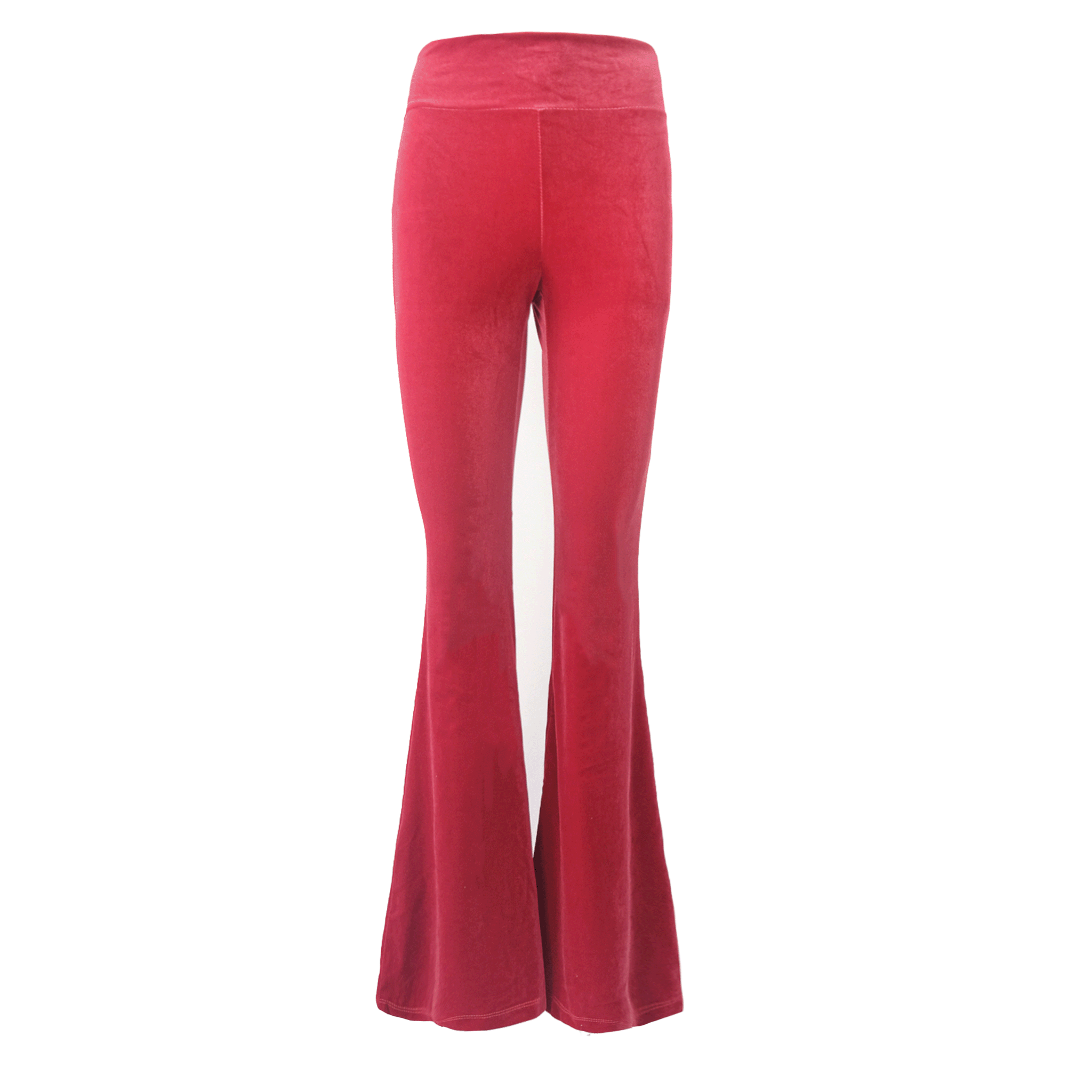 Pantalone LOLA ciniglia rossa zampa - vista frontale Day&Night Collection