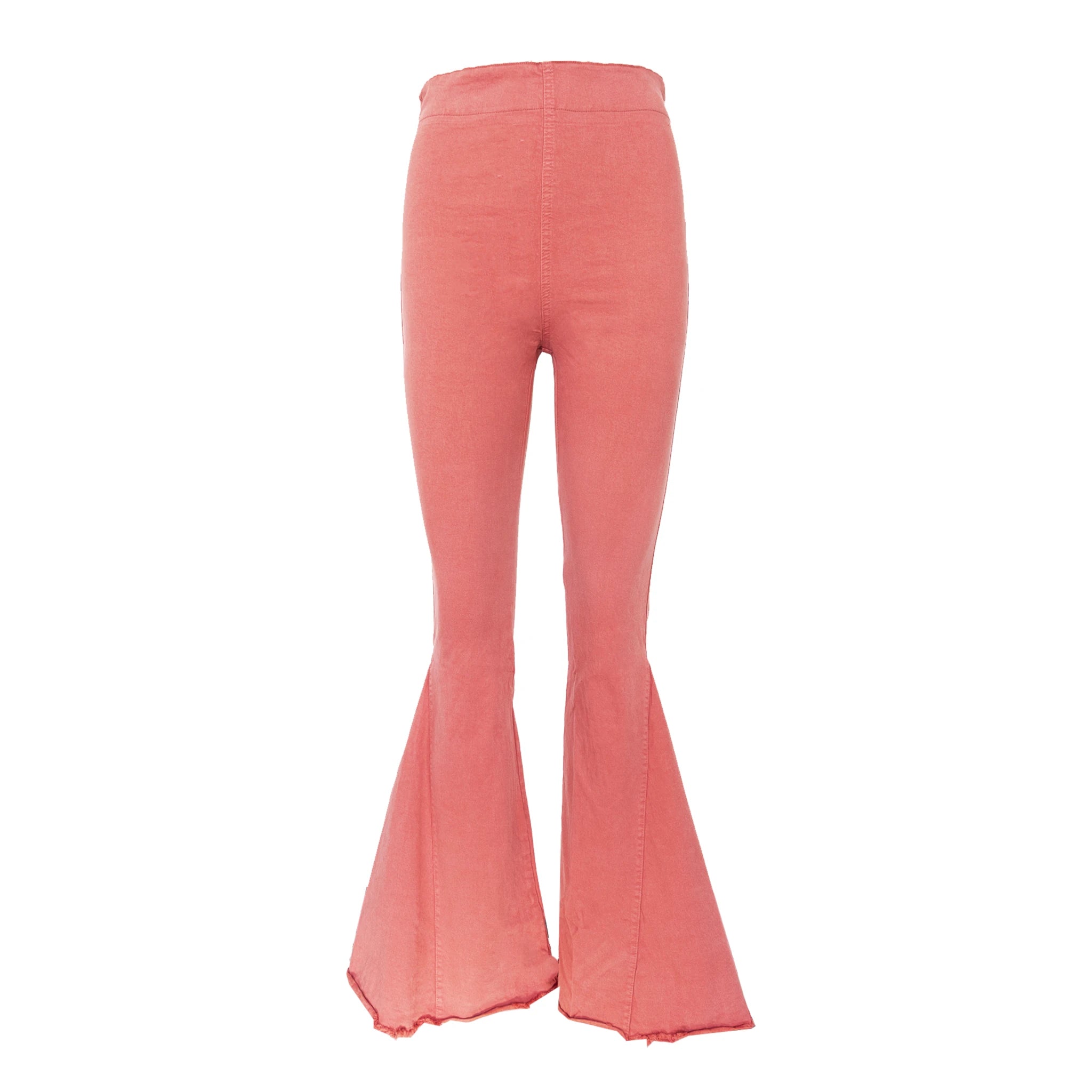 Pantalone LOLISSIMA zampa cotone mattone - pantalone elegante Made in Italy Printemps Collection