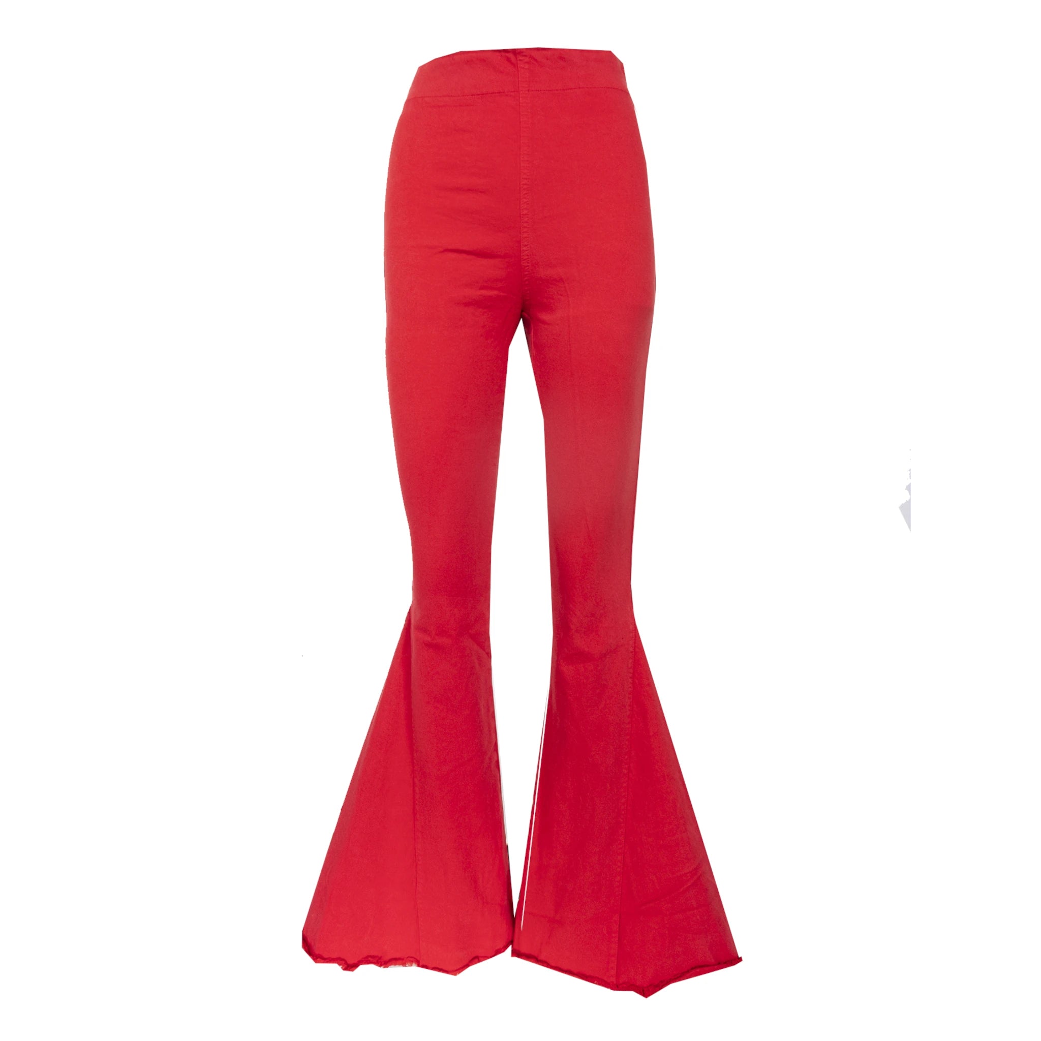 Pantalone LOLISSIMA zampa cotone rosso - pantalone elegante Made in Italy Printemps Collection