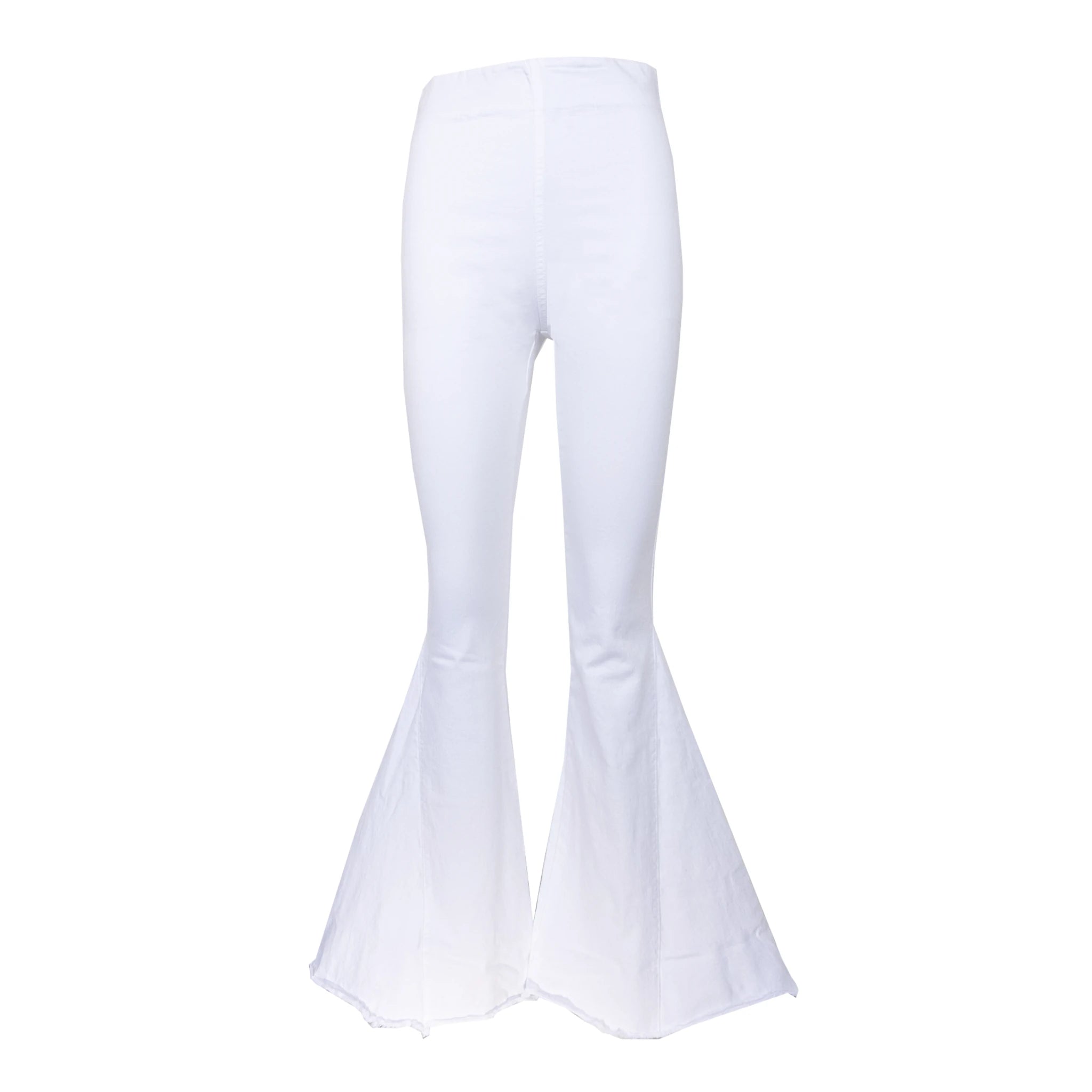 Pantalone LOLISSIMA zampa cotone bianco - pantalone elegante Made in Italy Printemps Collection