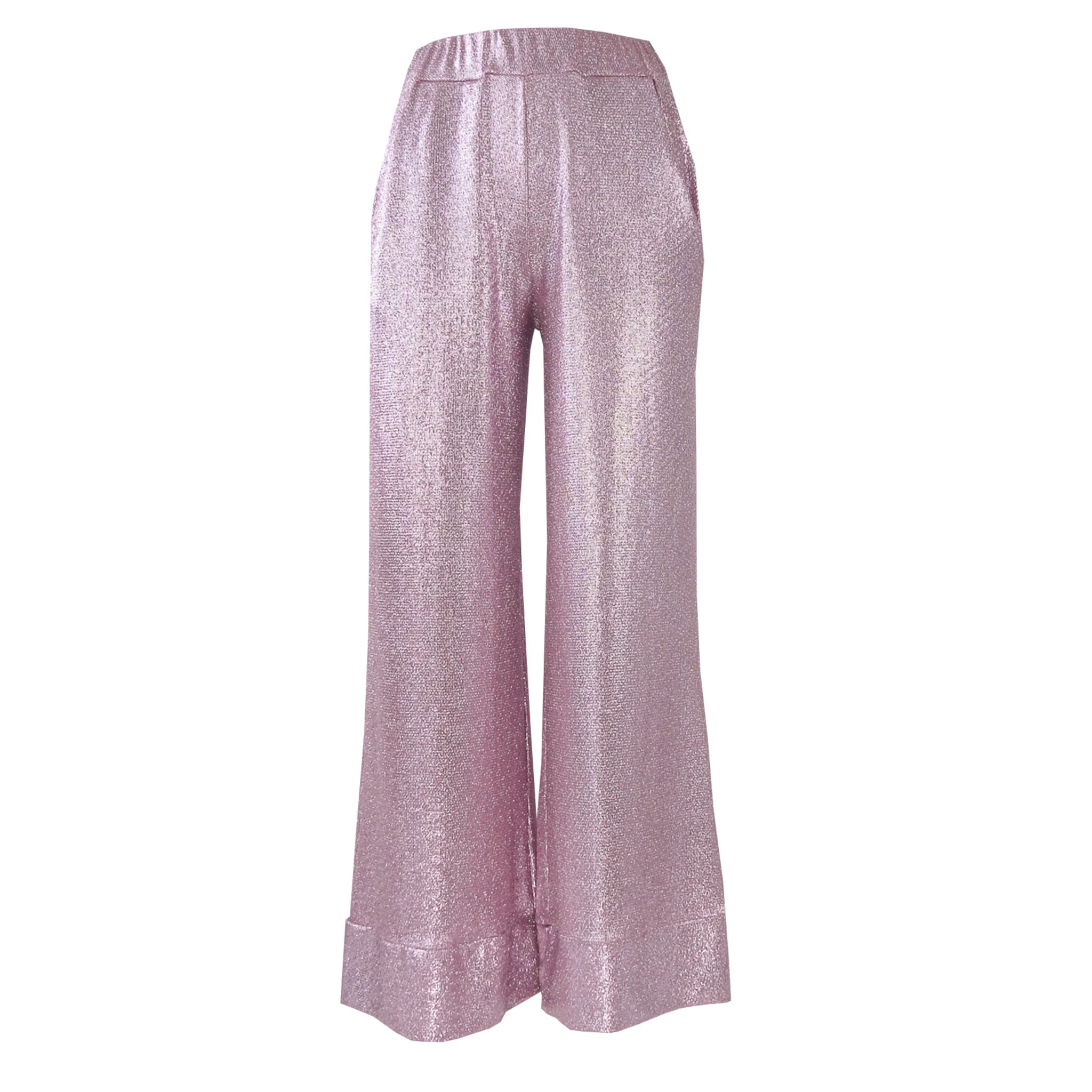 AIDA - pink lurex palazzo pants