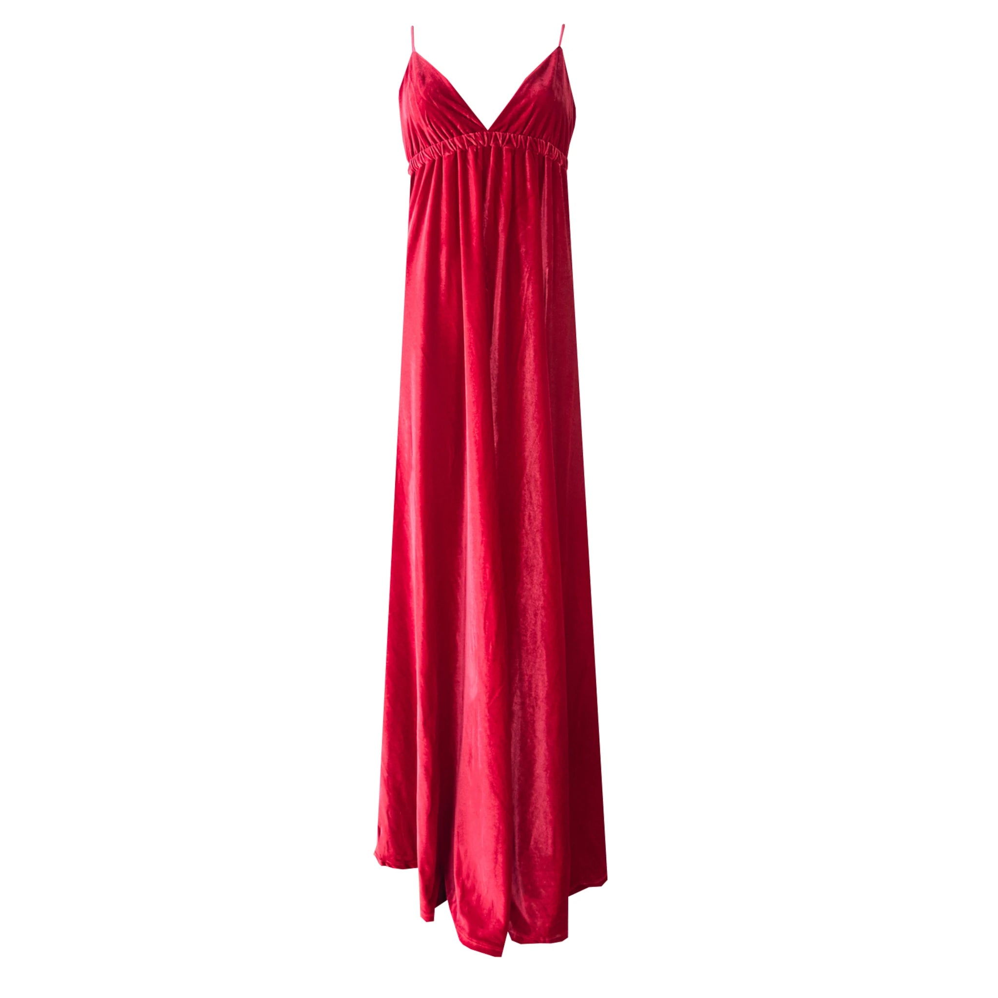 MICOL - long red chenille dress