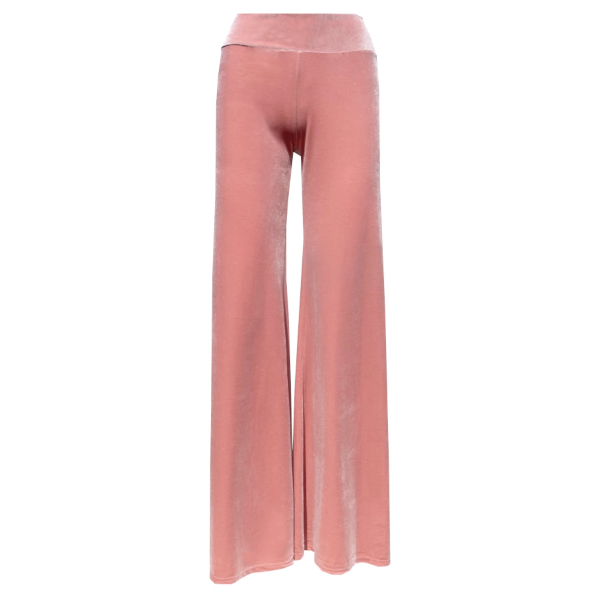 MIMI - pink chenille palazzo pants