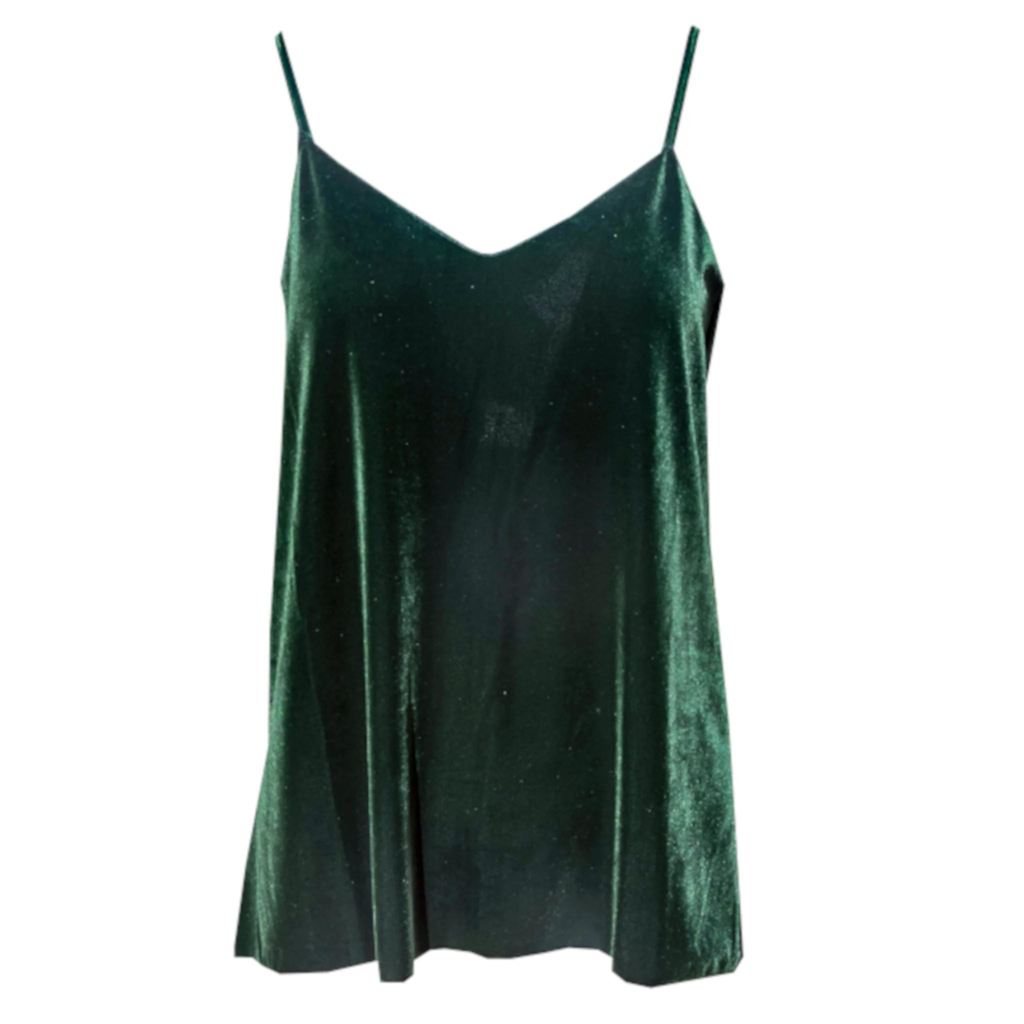 MIRTA - emerald green chenille tank top