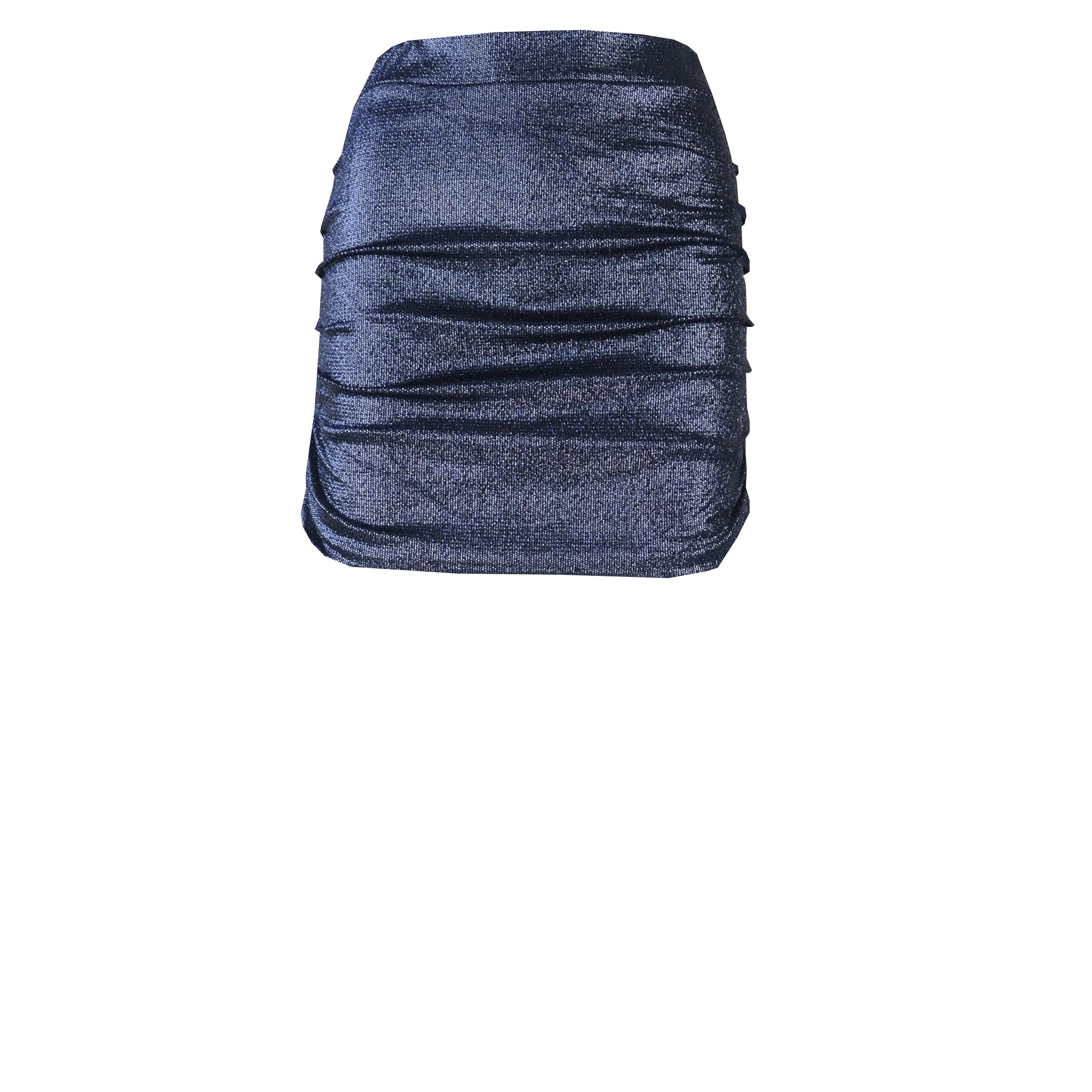 NINA - mini skirt in blue lurex