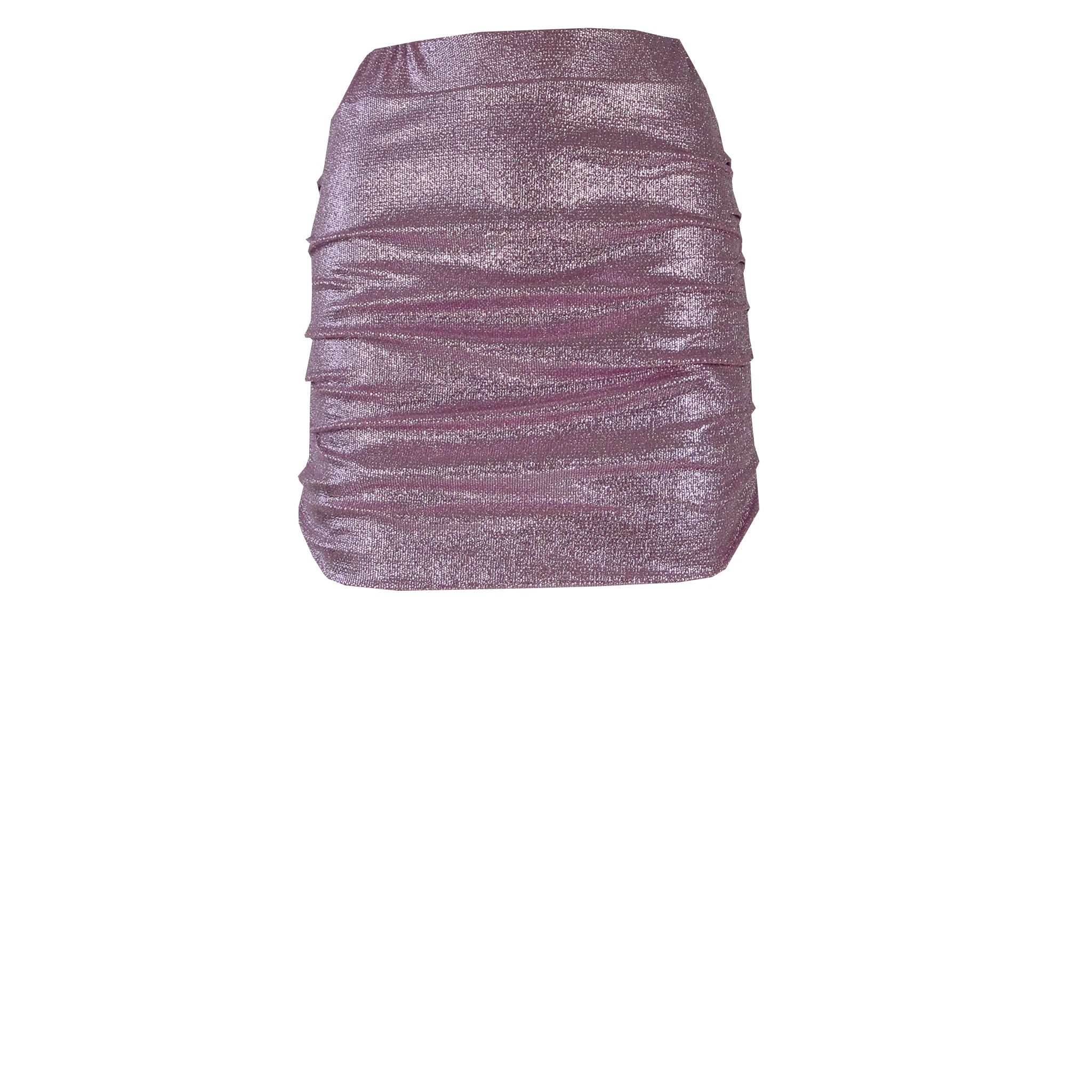 NINA - mini skirt in pink lurex