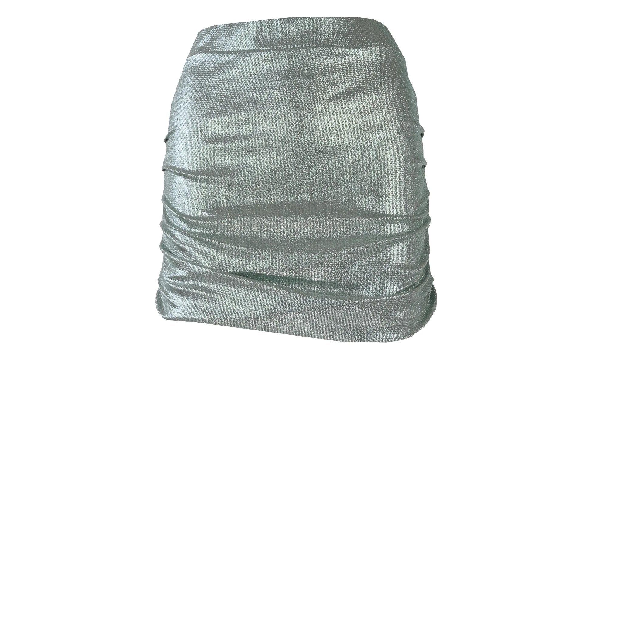 NINA - mini skirt in verdant lurex