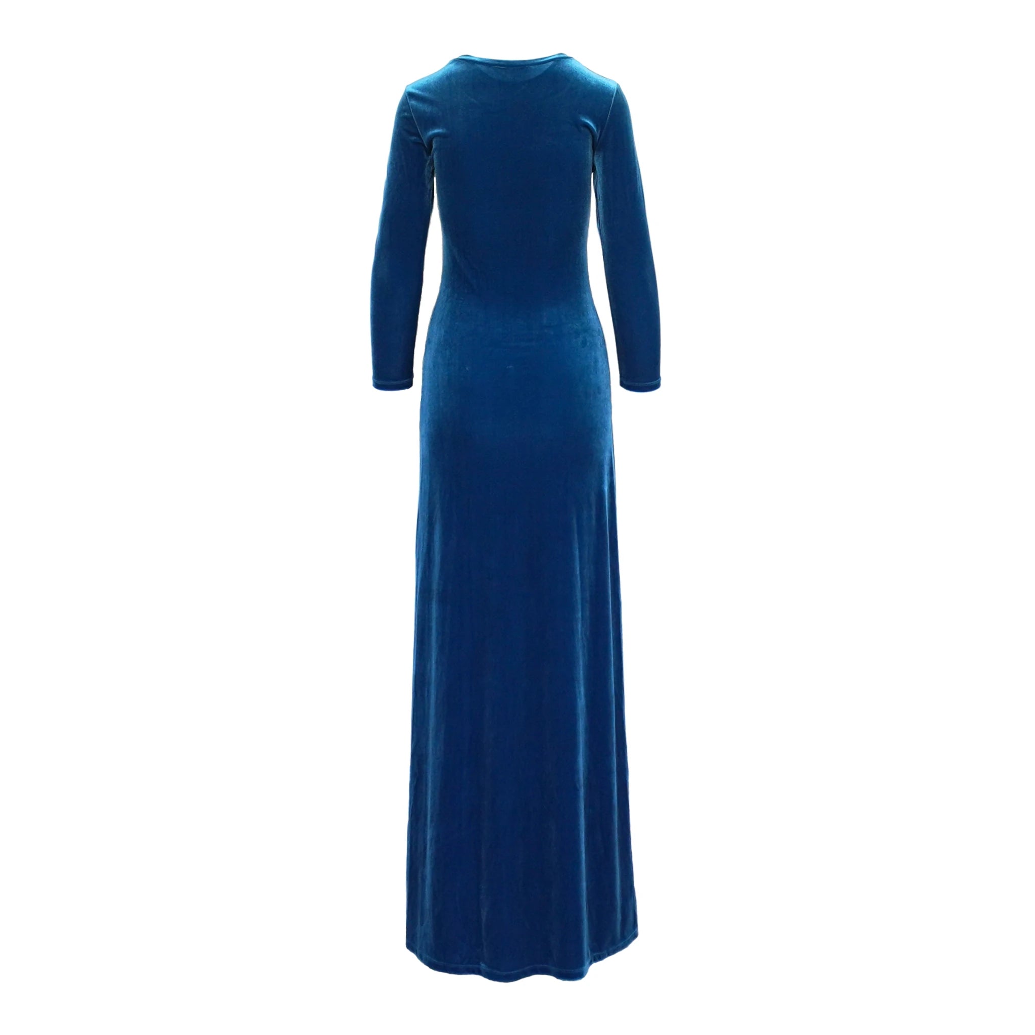 URSULA - teal chenille long dress