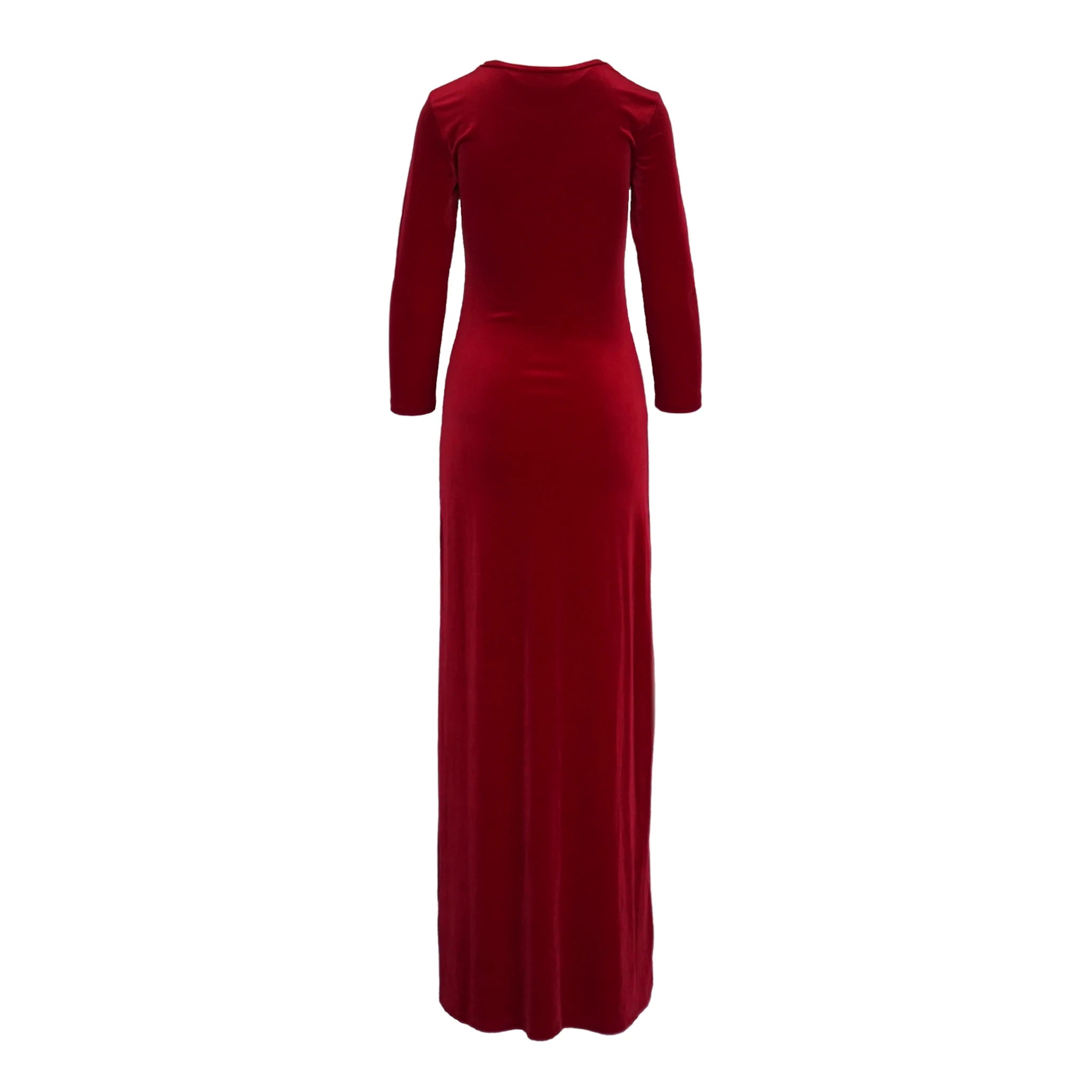 URSULA -  red chenille long dress