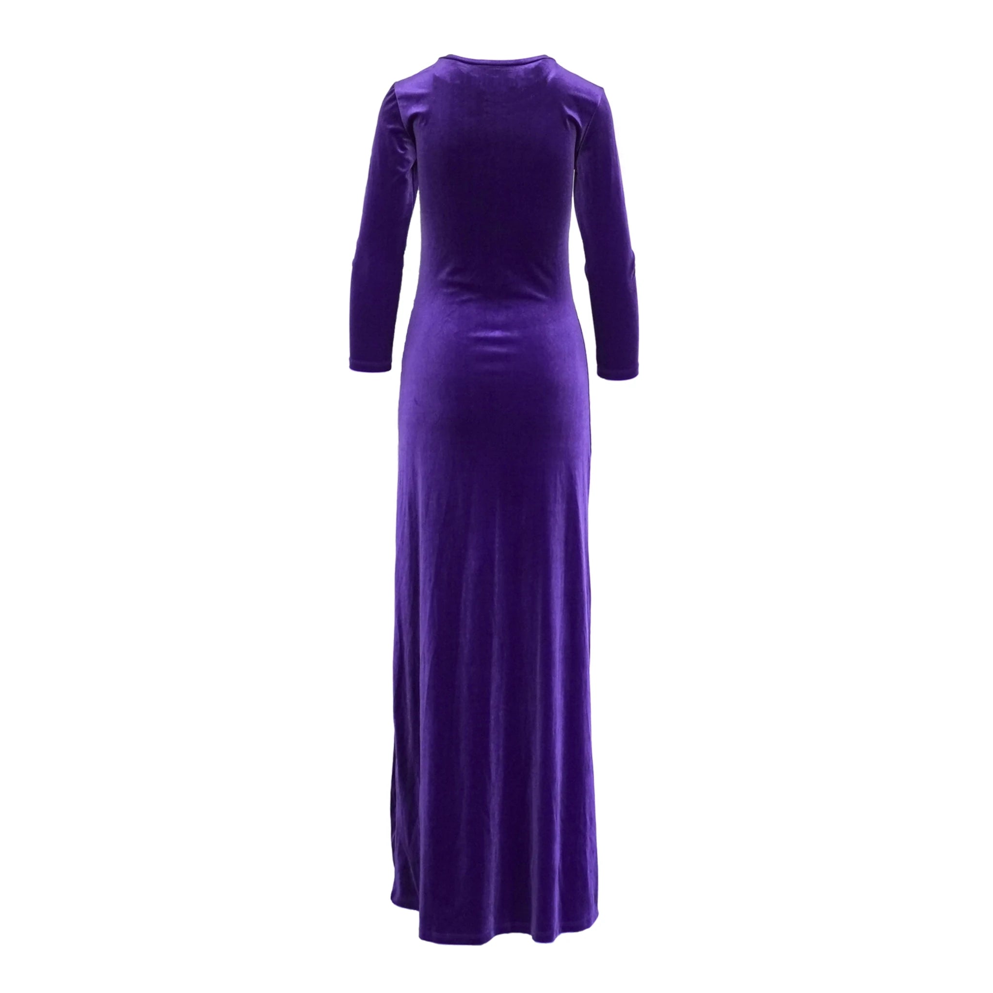 URSULA - purple chenille  long dress