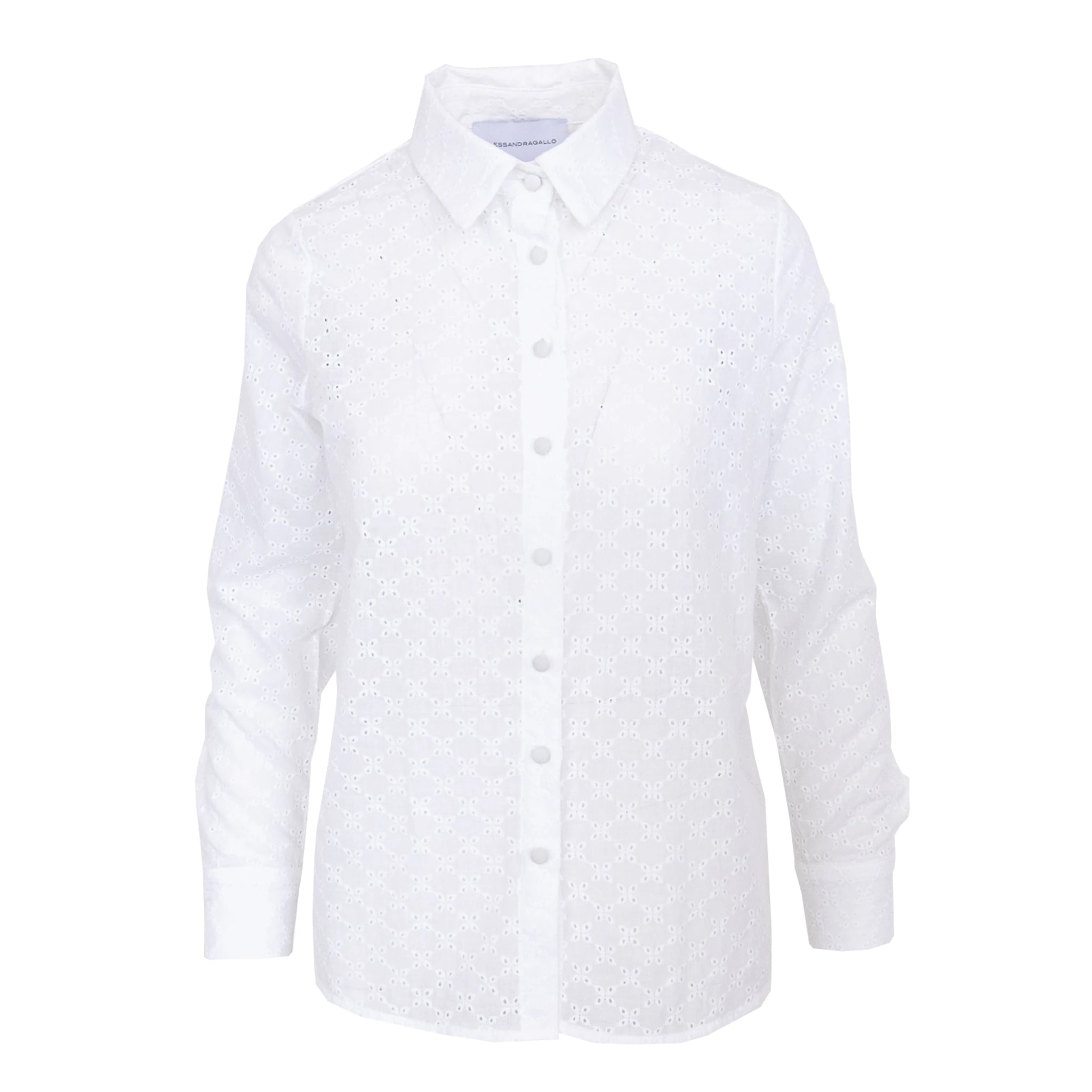 PEONIA camicia Alessandra Gallo cotone Sangallo Broderie Collection