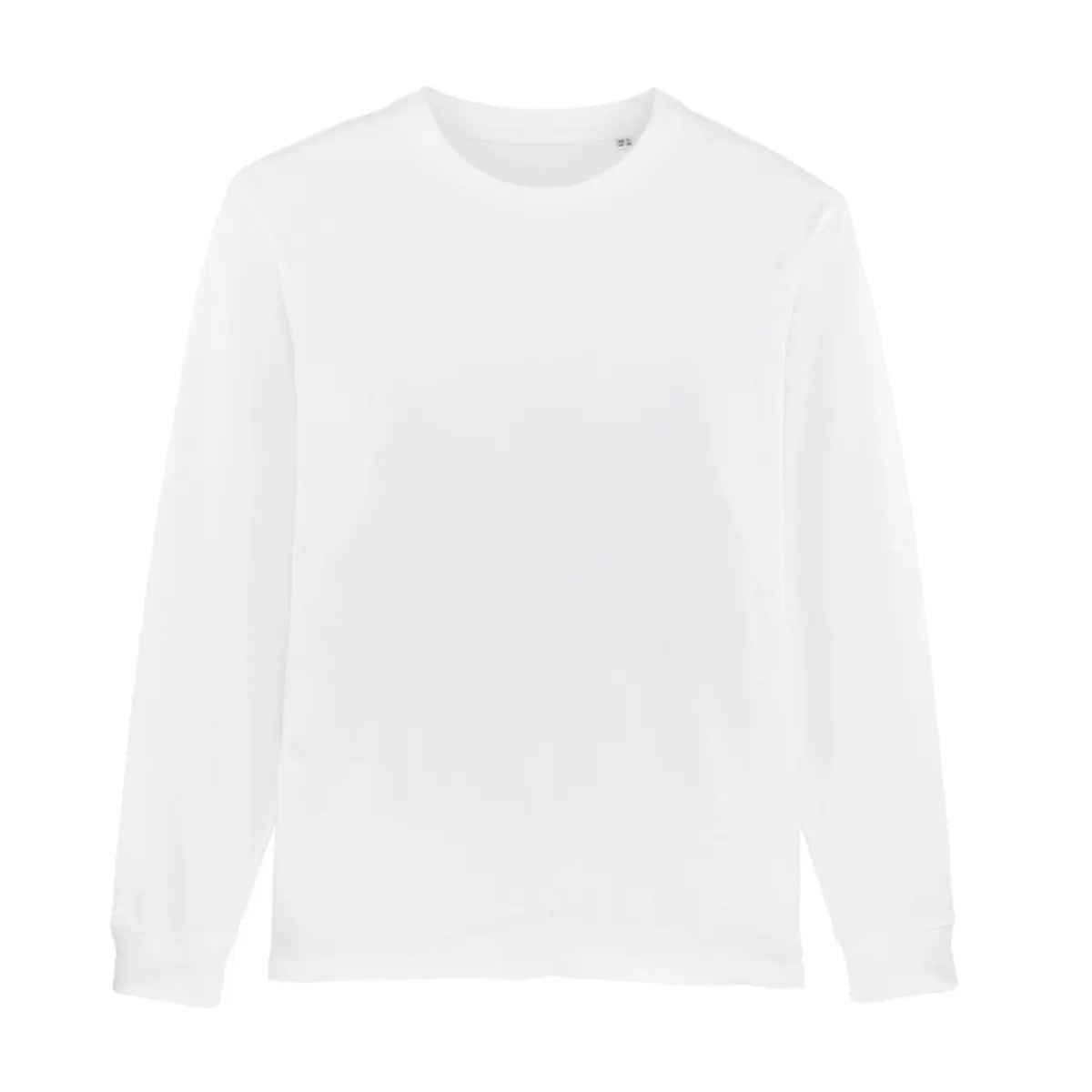 T-shirt Portofino bianca a maniche lunghe, vista del lato senza stampa.