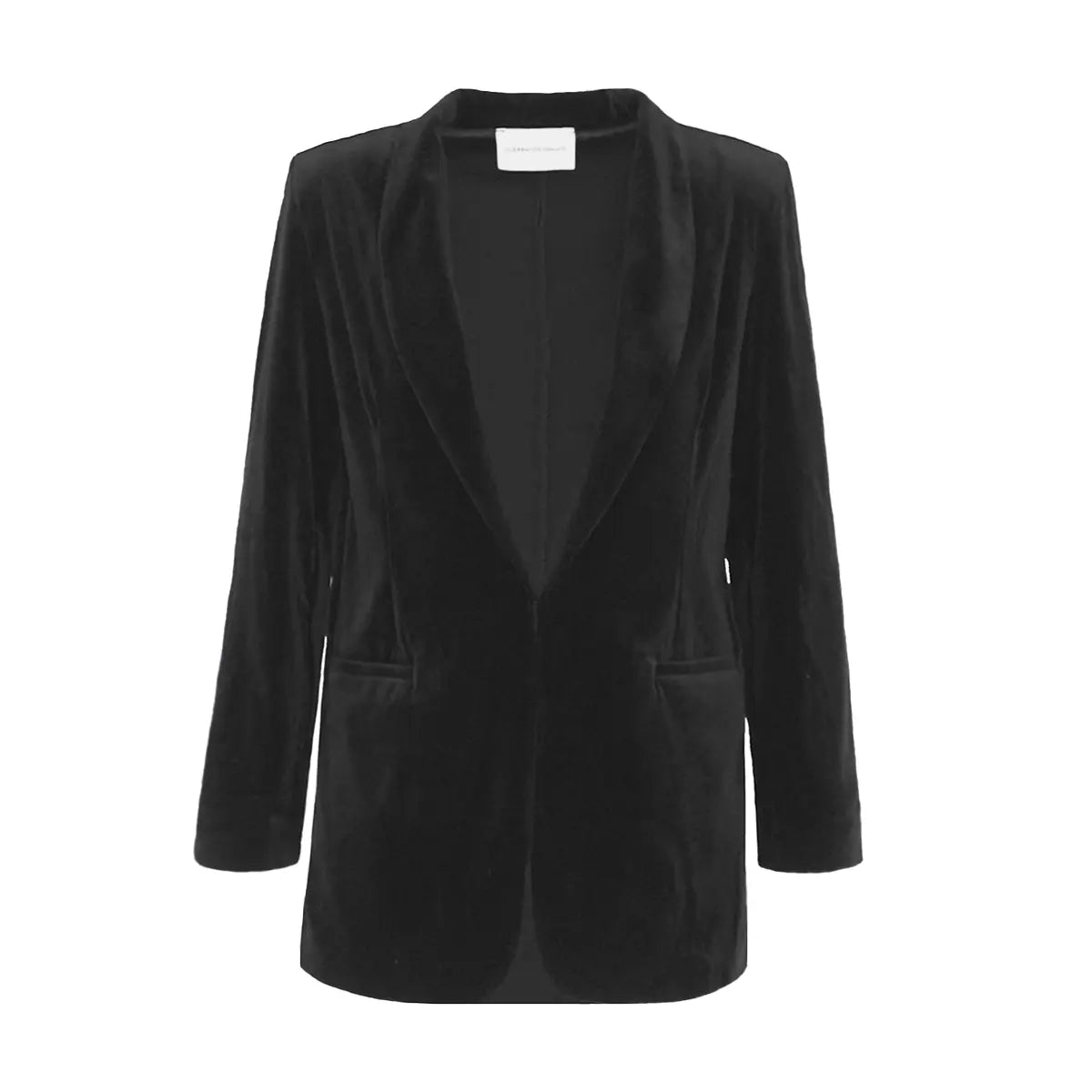 Blazer TEA di Alessandra Gallo in ciniglia grigia maniche lunghe - vista frontale Day&Night Collection