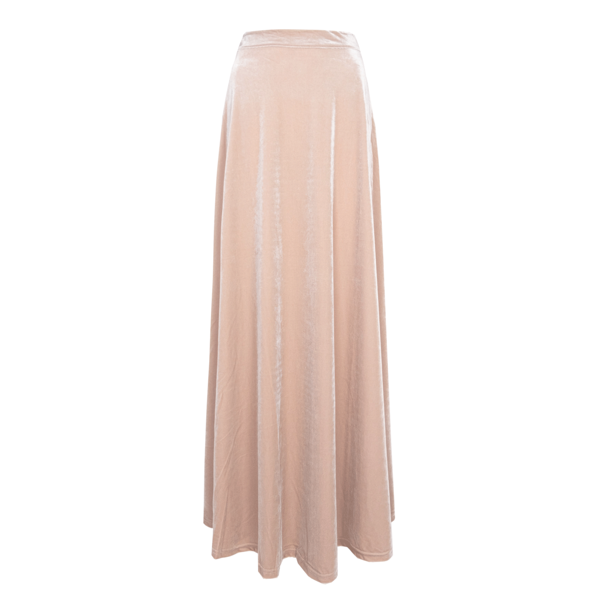 Gonna lunga TOSCA di Alessandra Gallo in ciniglia beige - vista frontale, Day&Night Collection