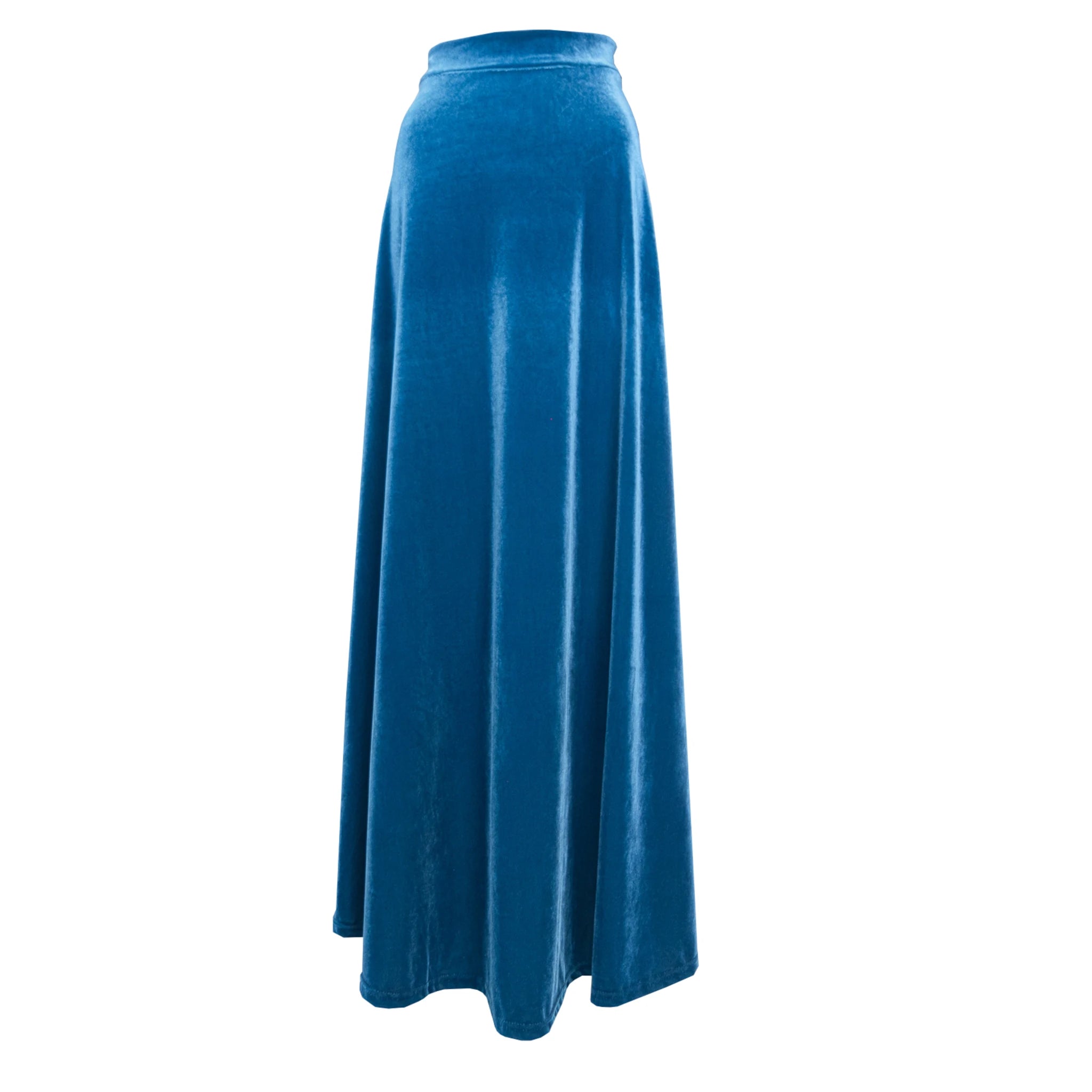 TOSCA - long chenille teal maxi skirt