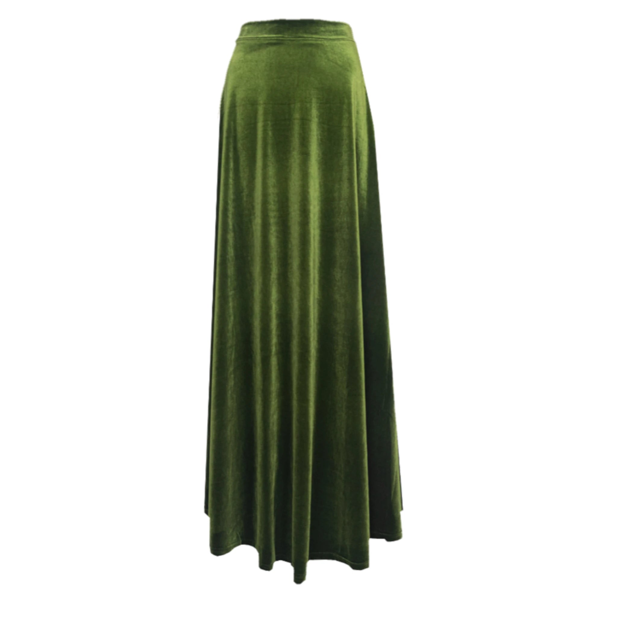 TOSCA - long chenille green maxi skirt 